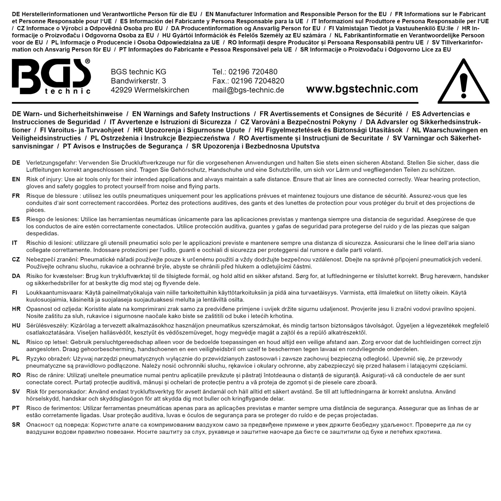 BGS Hoseline Set, leakage fuel