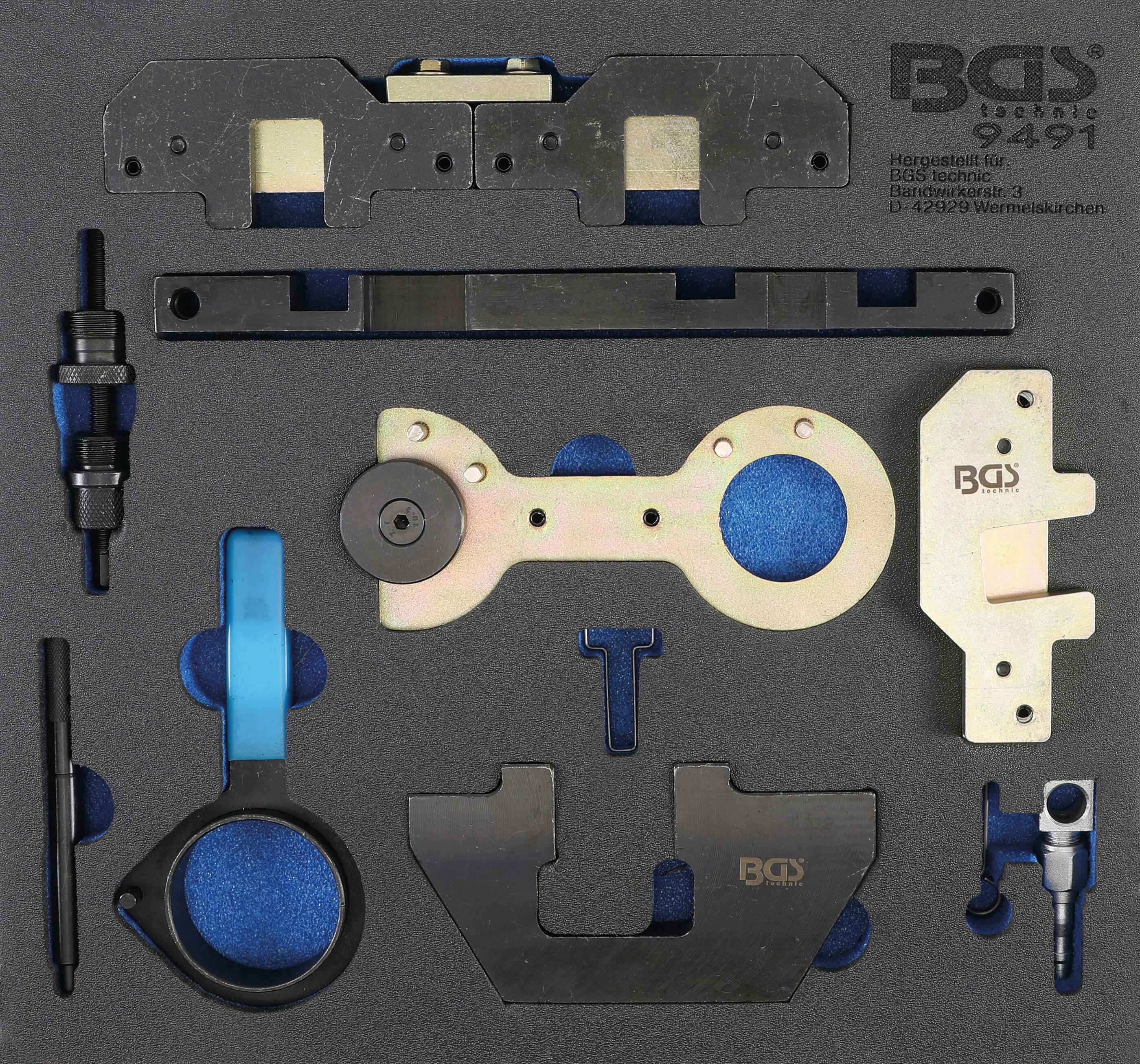 Werkstattwageneinlage 2/3: Motor-Einstellwerkzeug-Satz für BMW M40, M44, M50, M52, M54, M56