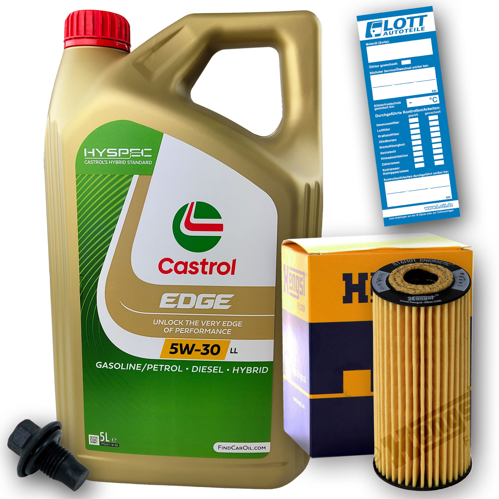 Ölwechsel Set 5L 5W30 Öl Motoröl CASTROL + HENGST Ölfilter