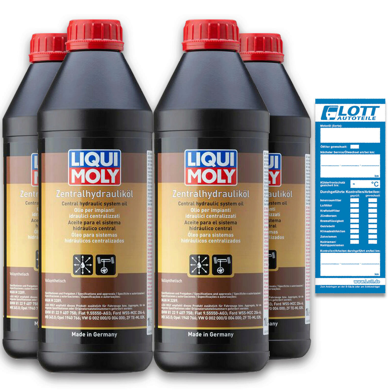 4x 1 Liter Liqui Moly Zentralhydraulik-Ö Hydrauliköl Hydraulik Oil Ö 4 L 1127