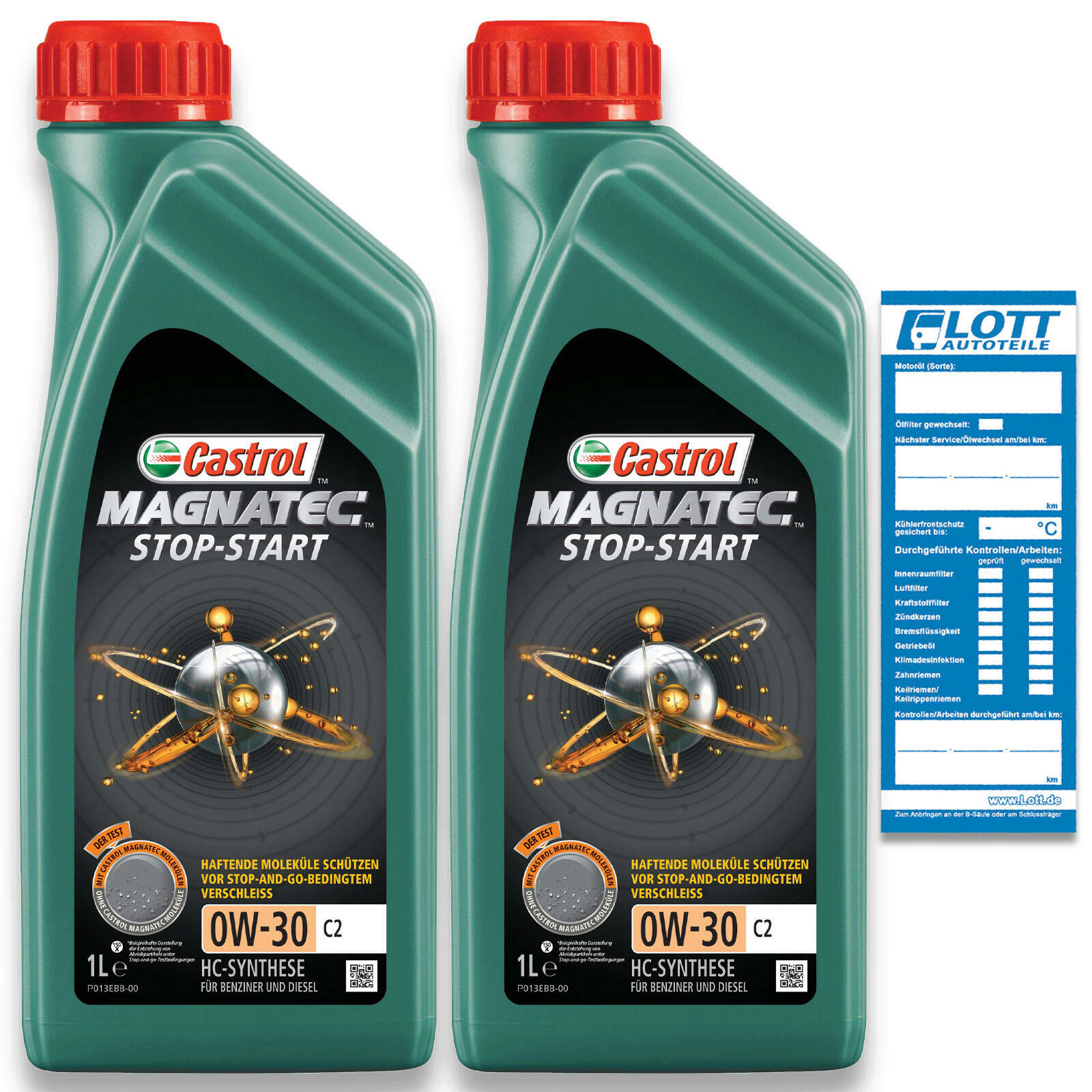 2x 1 Liter Castrol Motorenöl Magnatec 0W-30 C2 Motoröl Motorenoel Ö Oil 15B3E4