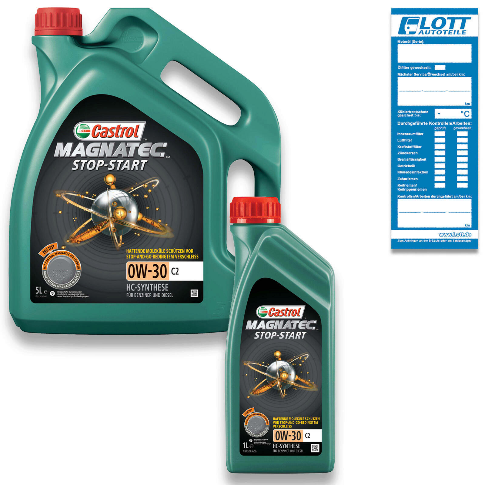 6 Liter Castrol Motorenöl Magnatec 0W-30 C2 Motoröl Motorenoel Ö Oil 15B3E4