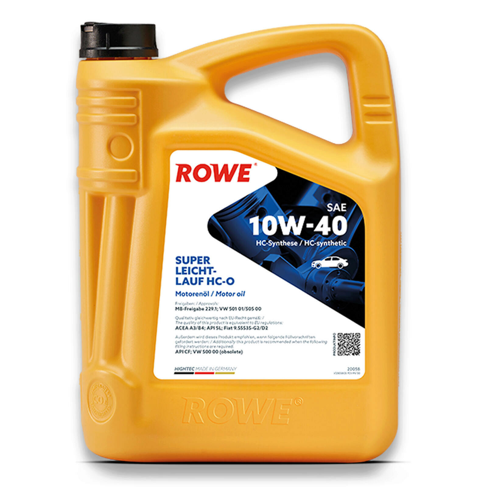 20L ROWE Hightec Super Leichtlauf Motoröl HC-O 10W-40 MB 229.1 VW 501 01 505 00