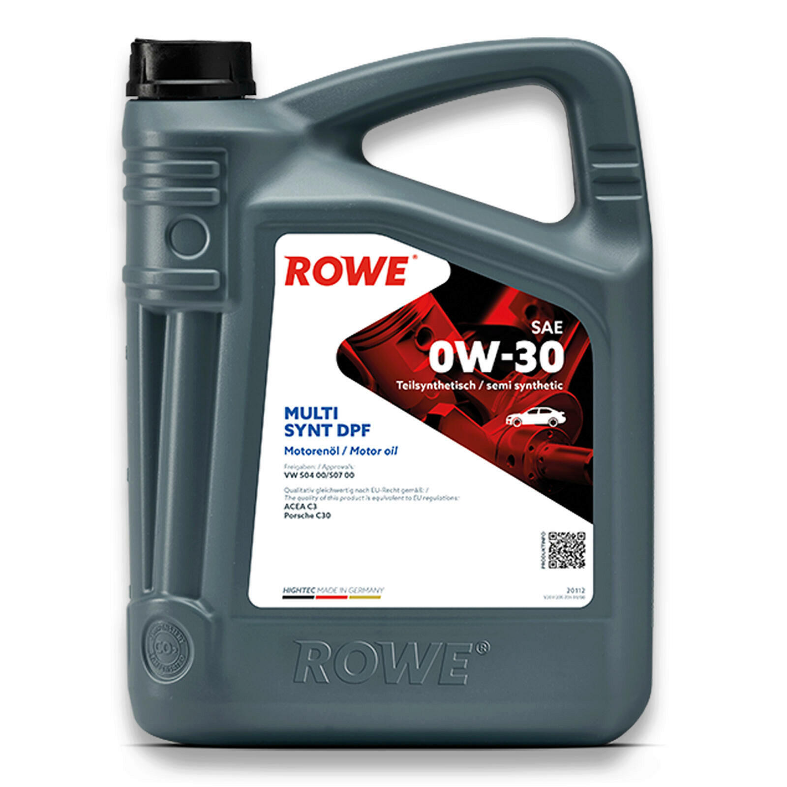 10L ROWE Motoröl Hightec Multi Synt DPF 0W-30 VW 504 00 507 00 ACEA A3 Porsche