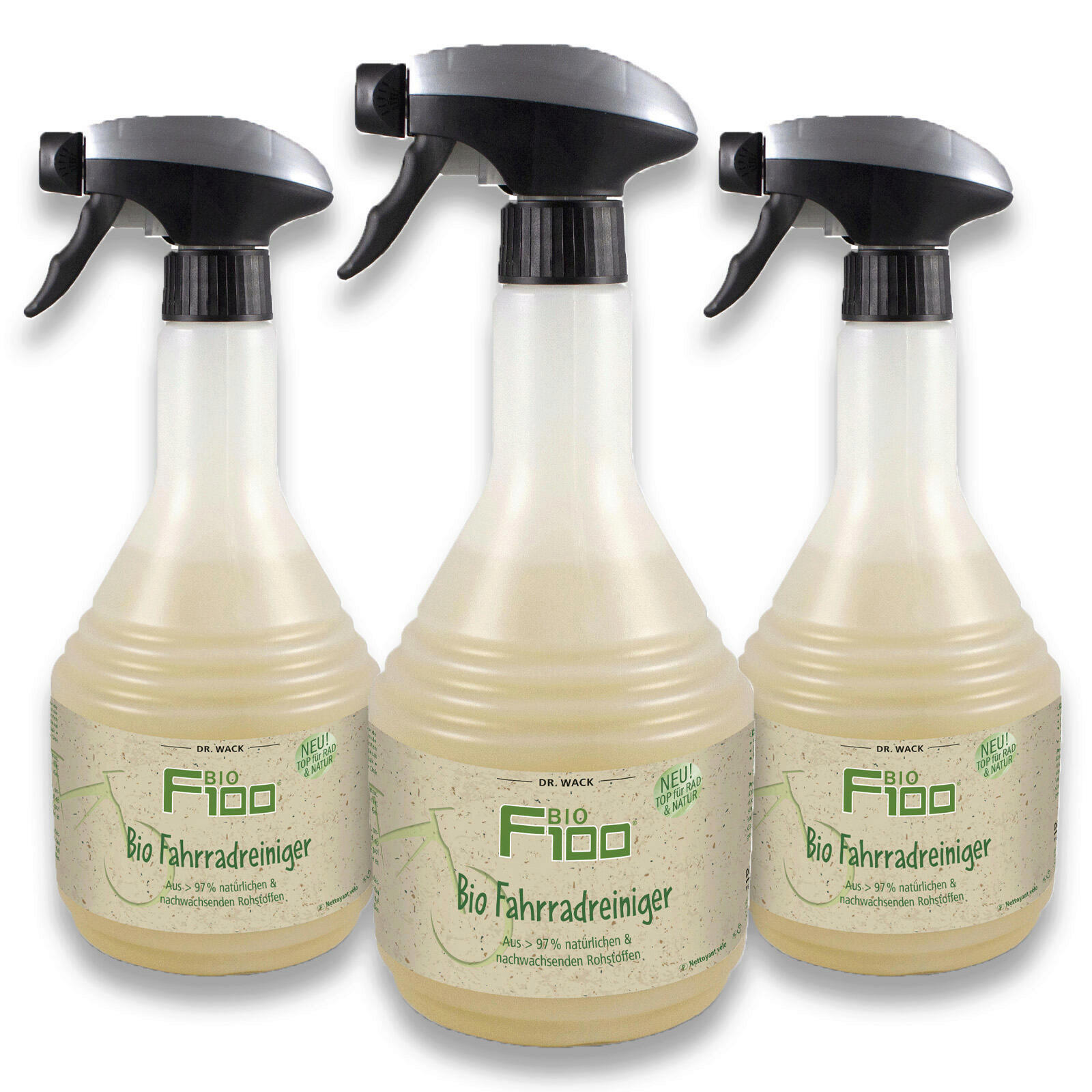 3x Dr.Wack F100 BIO Fahrradreinger Biologisch Nachhaltig Umweltfreundlich 750ml