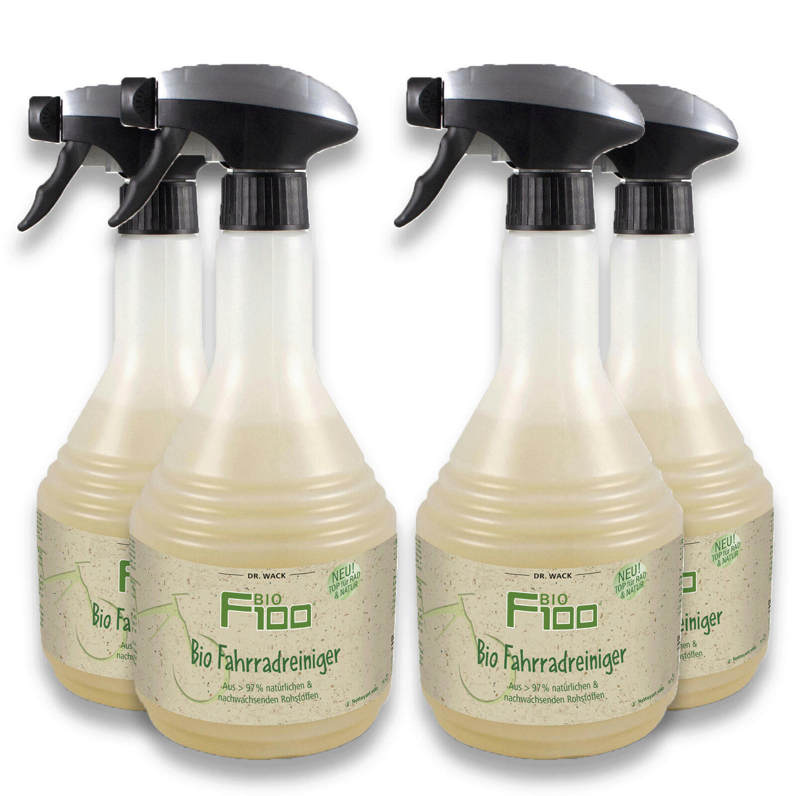 4x Dr.Wack F100 BIO Fahrradreinger Biologisch Nachhaltig Umweltfreundlich 750ml