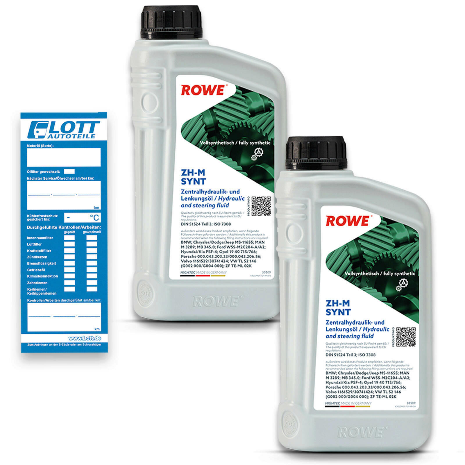 2L ROWE HIGHTEC ZH-M SYNT Hochleistungs-Hydrauliköl DIN 51524 Teil 3 ISO 7308