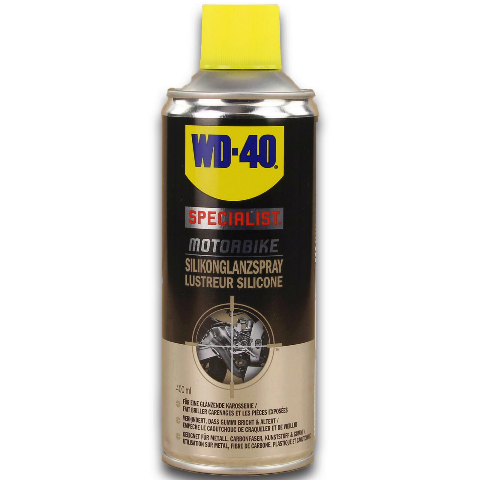 2x 400ml WD-40 Silikonglanzspray Specialist Motorbike Motorrad Series