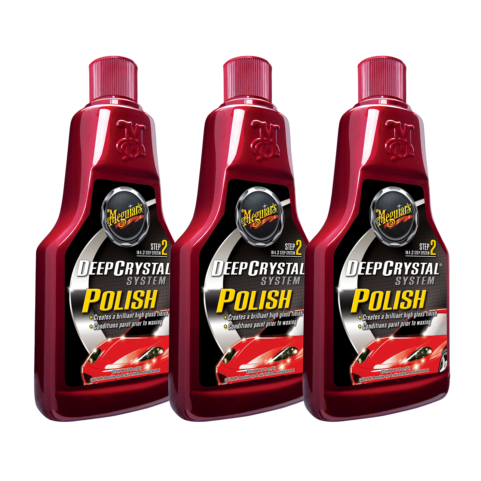 3x Meguiars Deep Crystal Polish 473ml Autopflege Lackpolitur Politur A3116EU