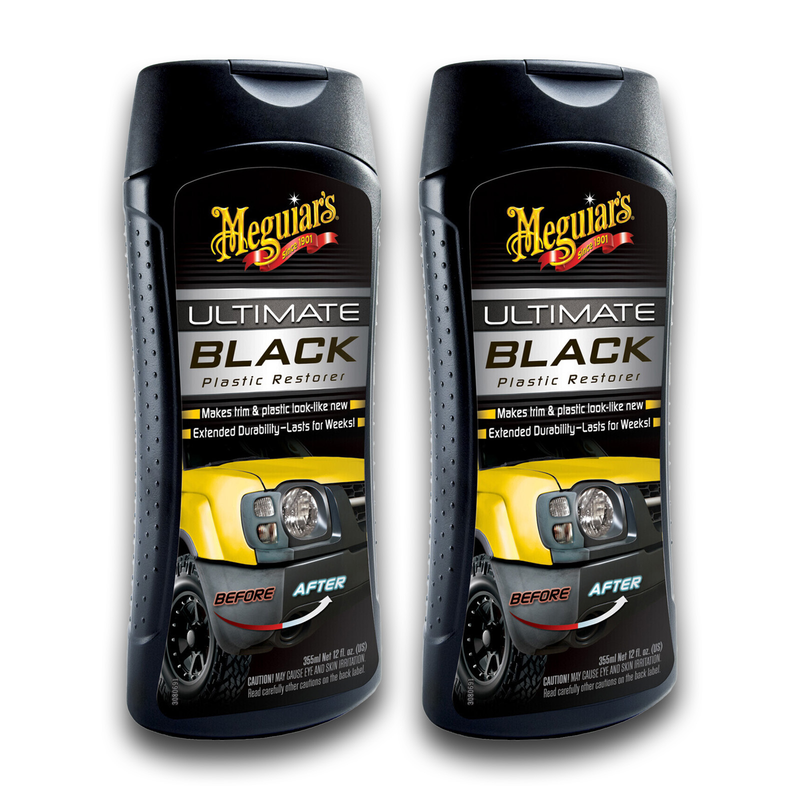 2x Meguiars Ultimate Black 355ml Kunststoffpflege Cockpit Reiniger G15812EU