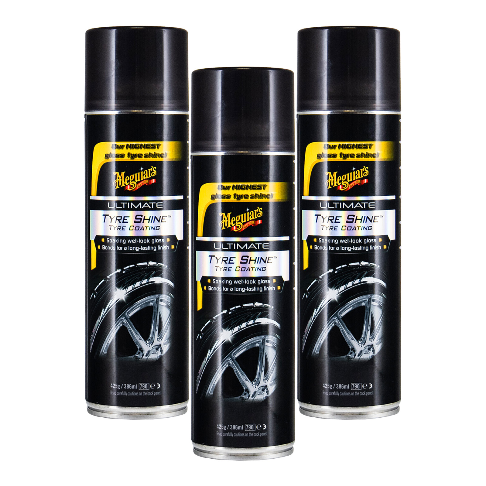 3x ULTIMATE TYRE SHINE 386ML