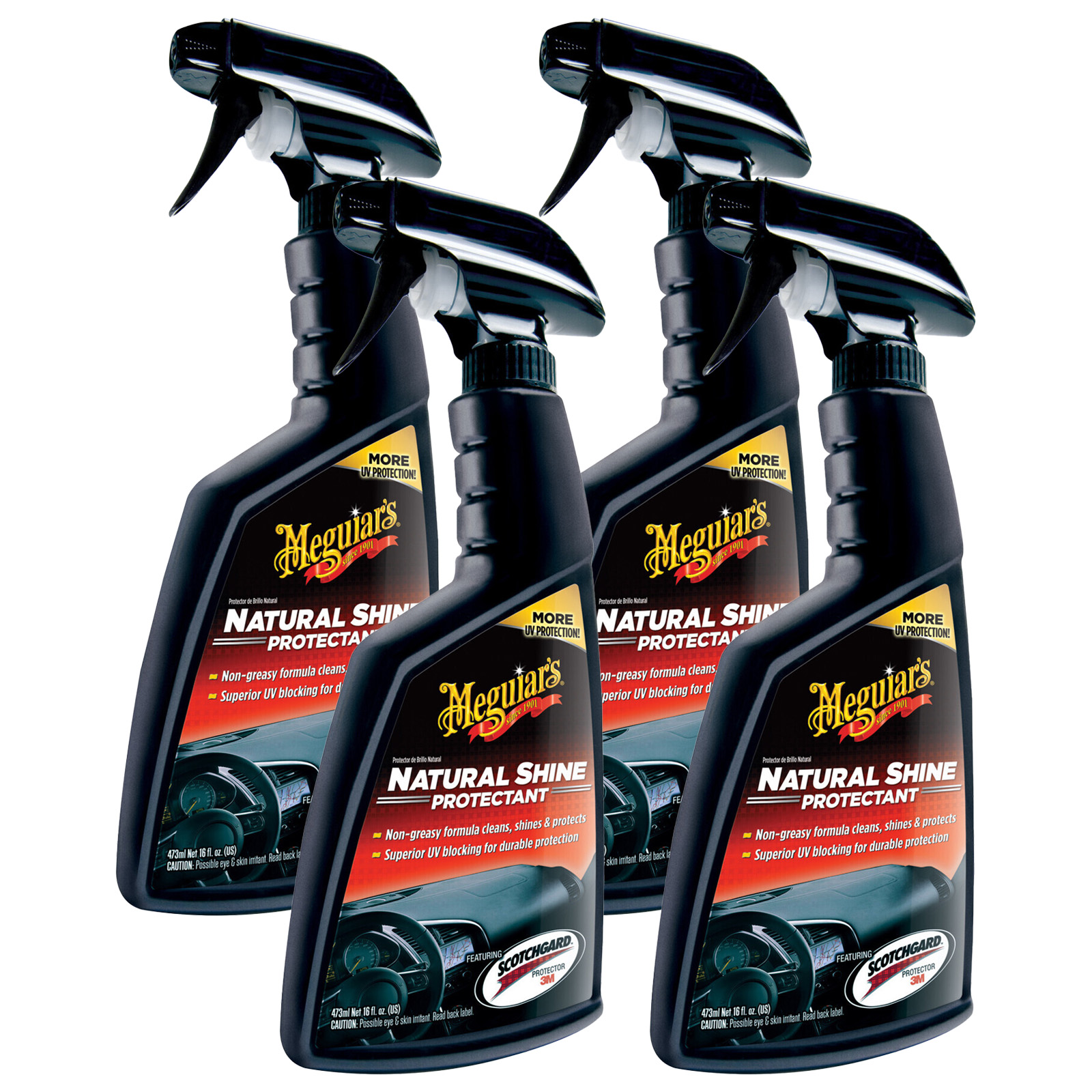 4x Meguiars Natural Shine Protectant 473ml Kunststoffpflegemittel