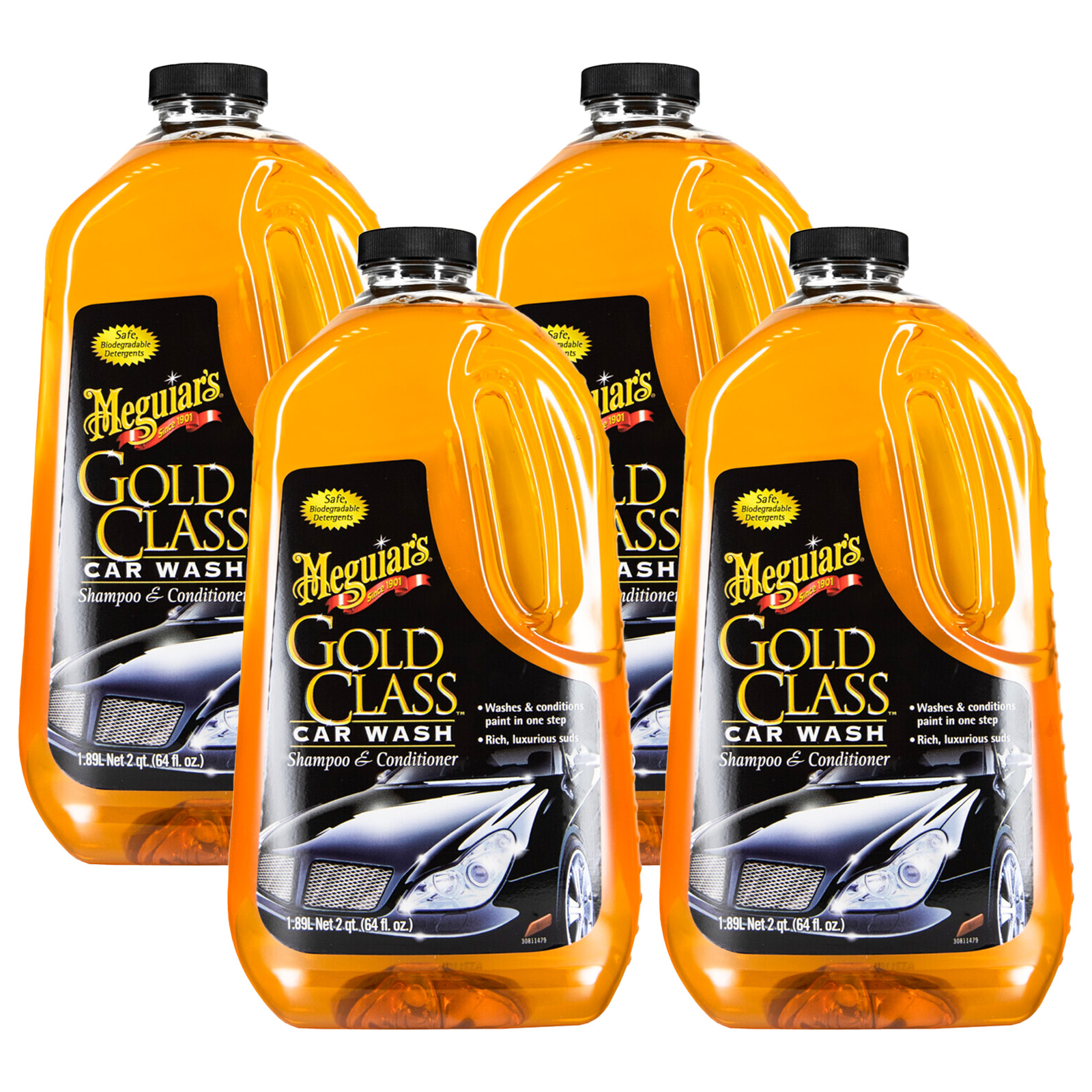 4x Meguiars Gold Class Shampoo & Conditioner 1,89l Reiniger Pflege G7164EU