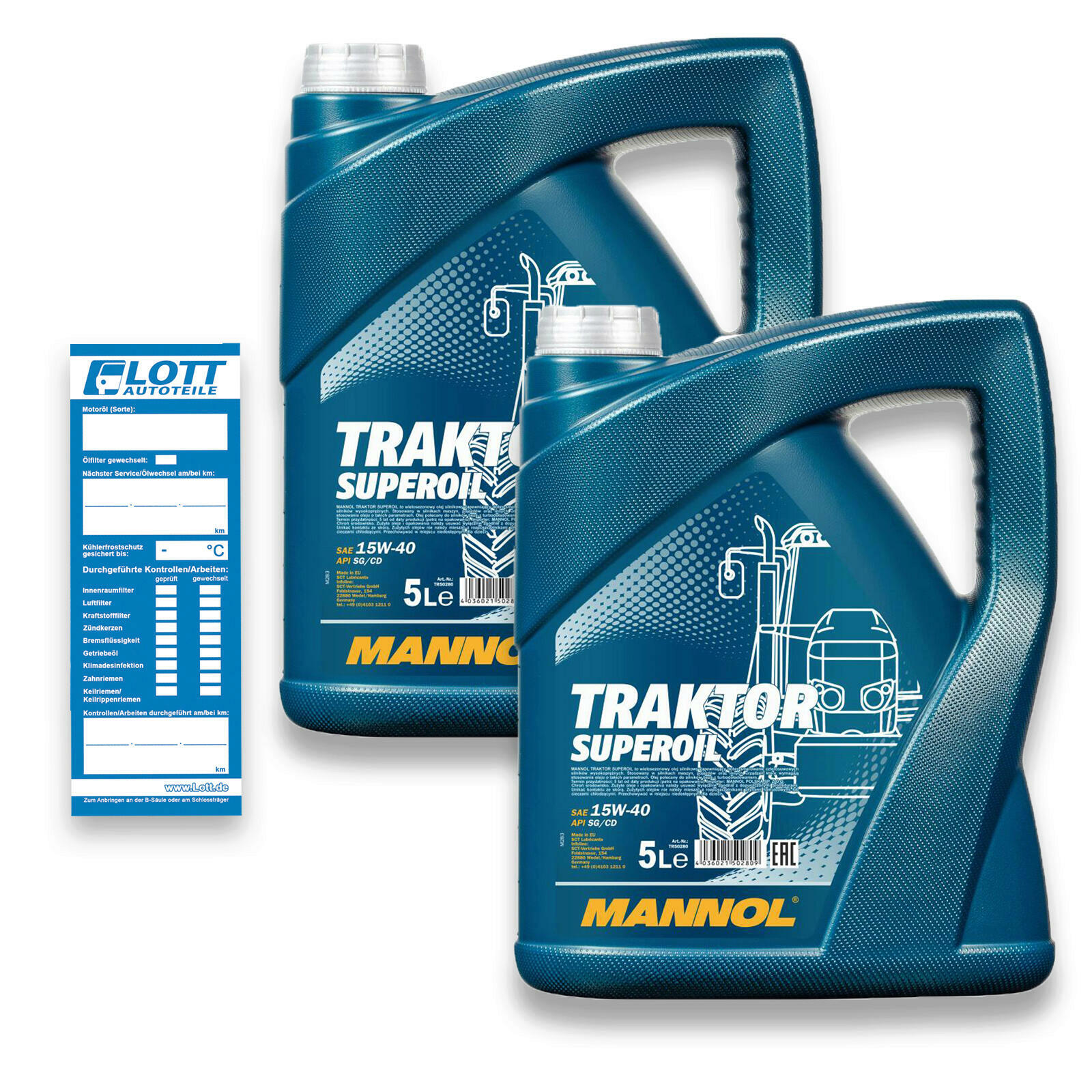 2x 5L Mannol Traktor Superoil Motorenöl 15W-40 API SG/CD ÖL 15W40 Motoröl