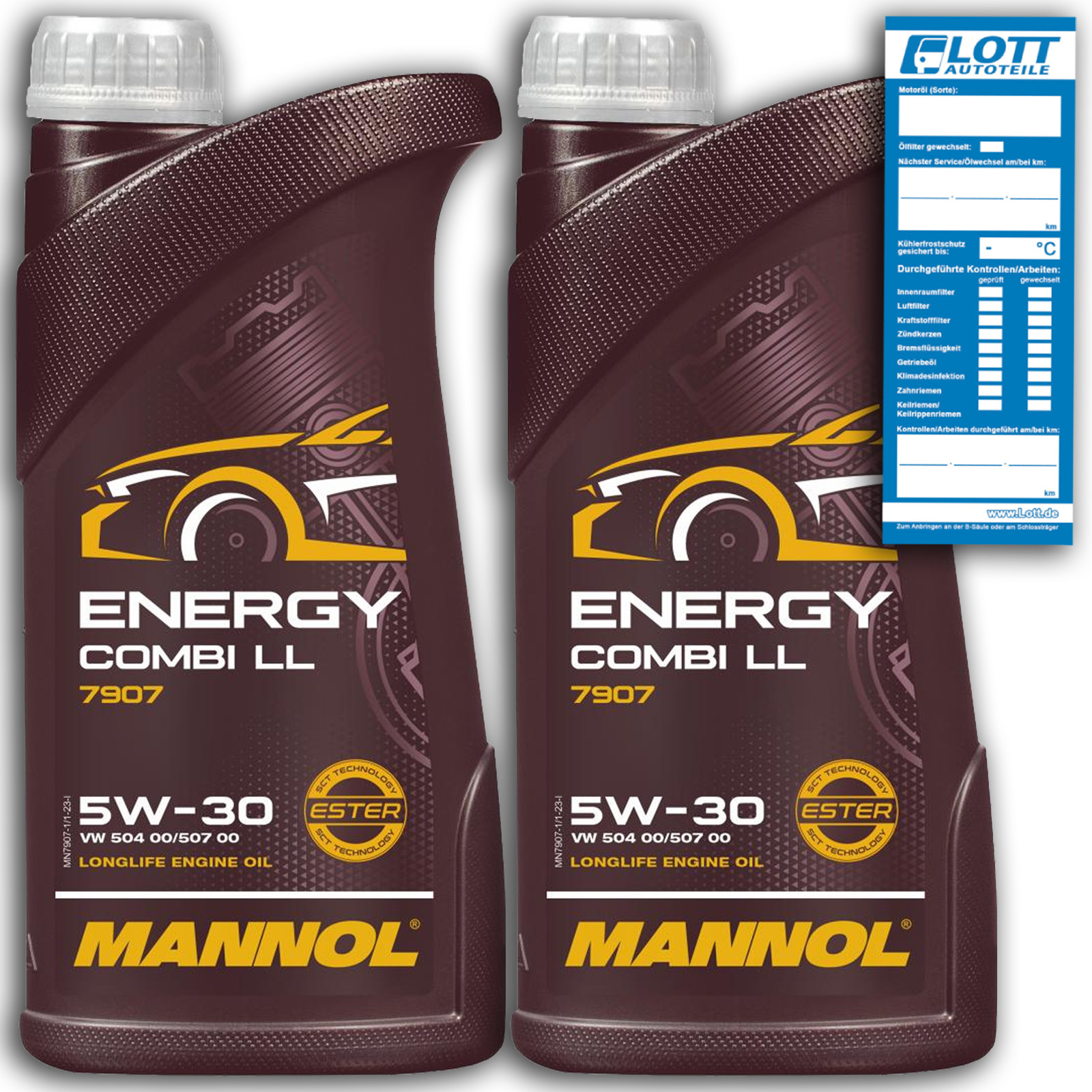 2x 1 Liter L Motoröl Öl MANNOL ENERGY COMBI LL 5W-30 API SN passend für BMW LL-04 VW 504.00 507.00