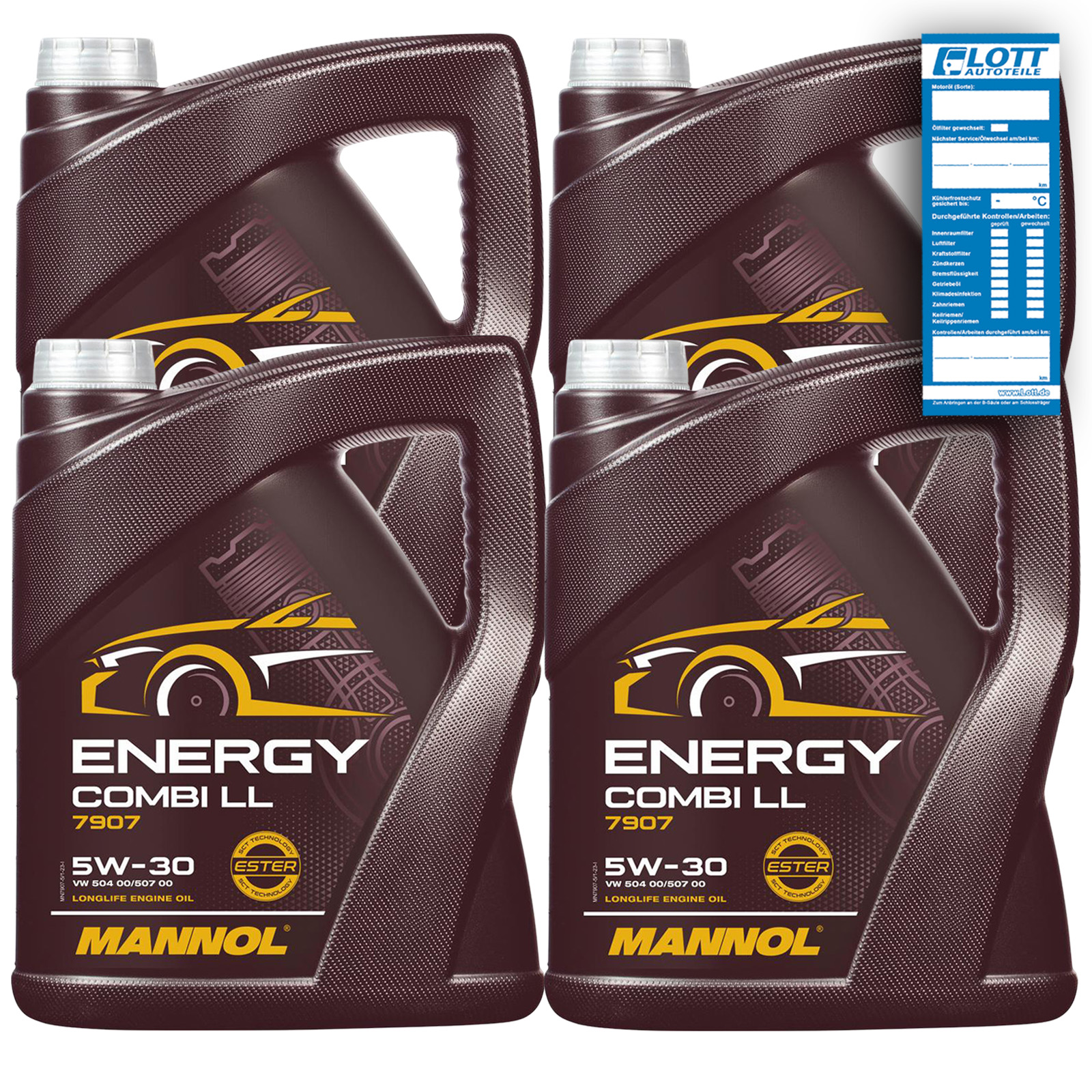 4x 5L Mannol Energy Combi LL 5W-30 Motor&ouml;l passend f&uuml;r VW 504.00 507.00 BMW LL-04 MB 229.52