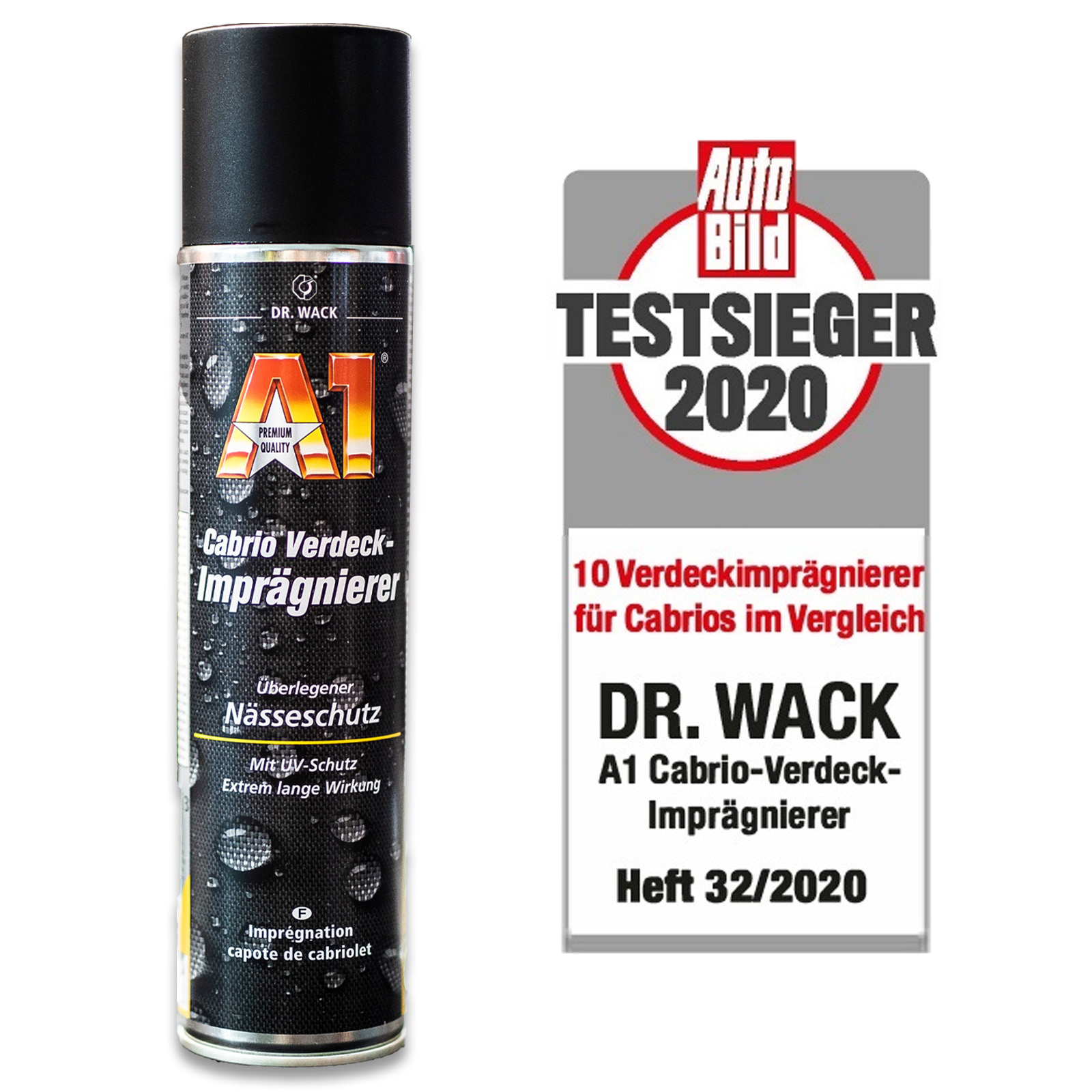 Dr.Wack A1 Cabrio Verdeckimpägnierer 400ml Hervorragender Nässe- / UV-Schutz