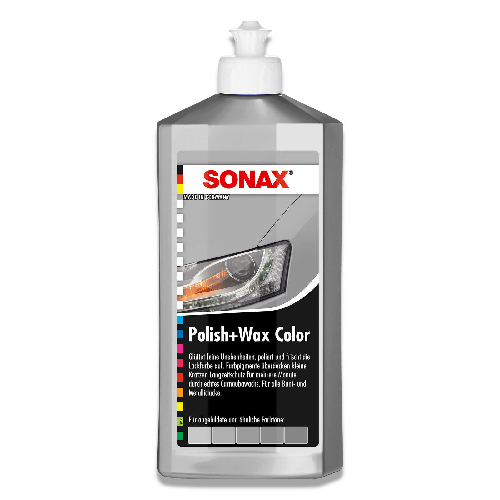 4x SONAX 02963000 Polish & Wax Color silber/grau Politur und Wachs Autopolitur