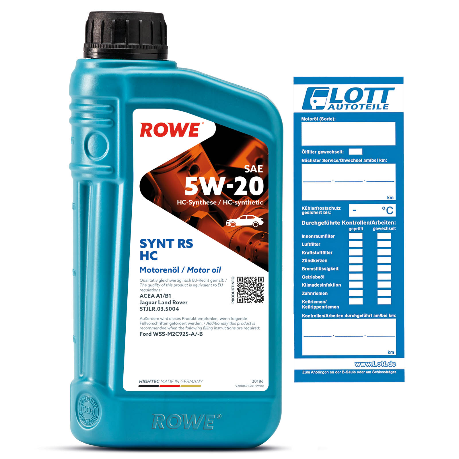 1L ROWE HIGHTEC SYNT RS HC SAE 5W-20 Motoröl