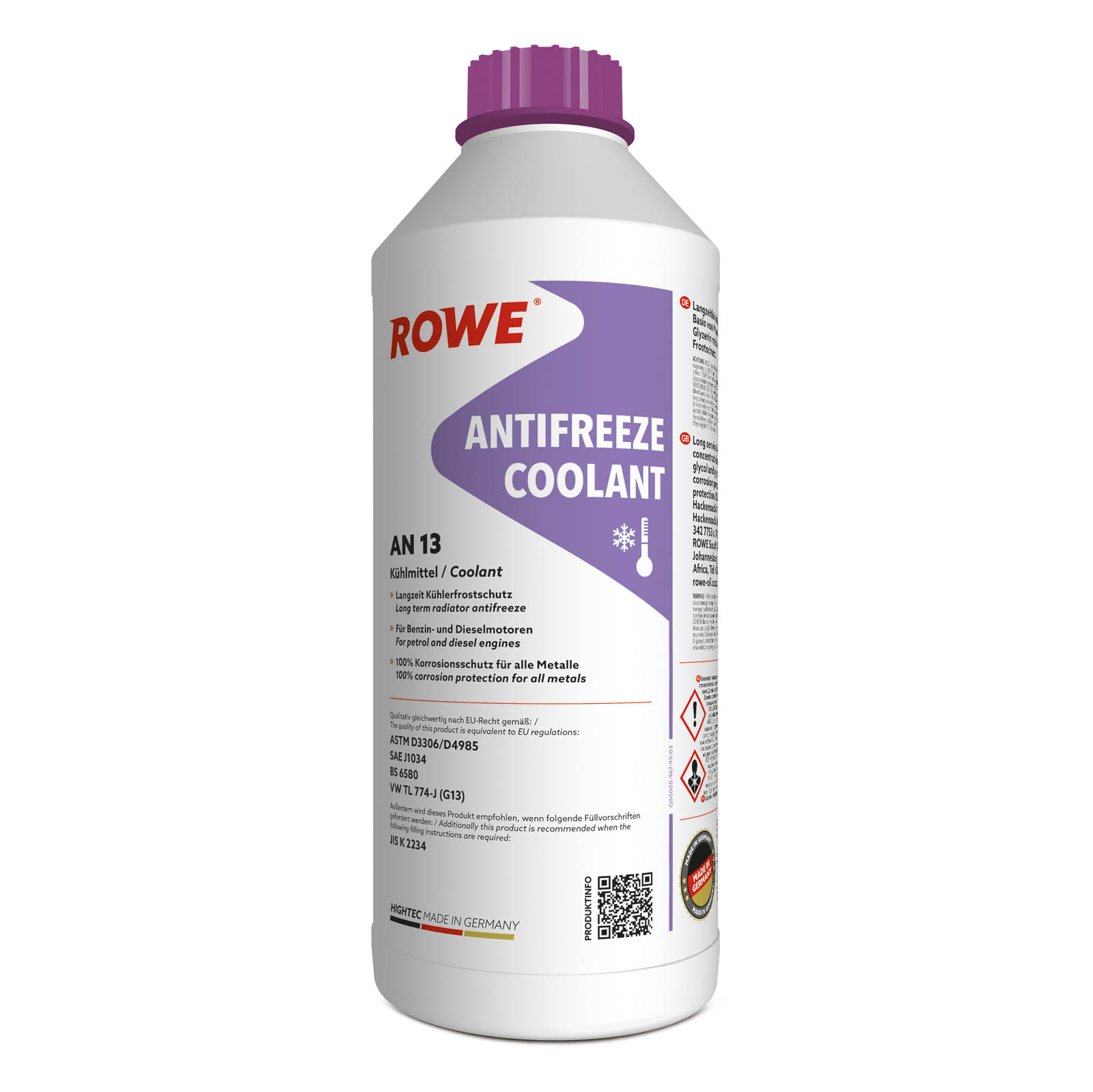 1,5L ROWE HIGHTEC ANTIFREEZE AN 13 Kühlerfrostschutz G13