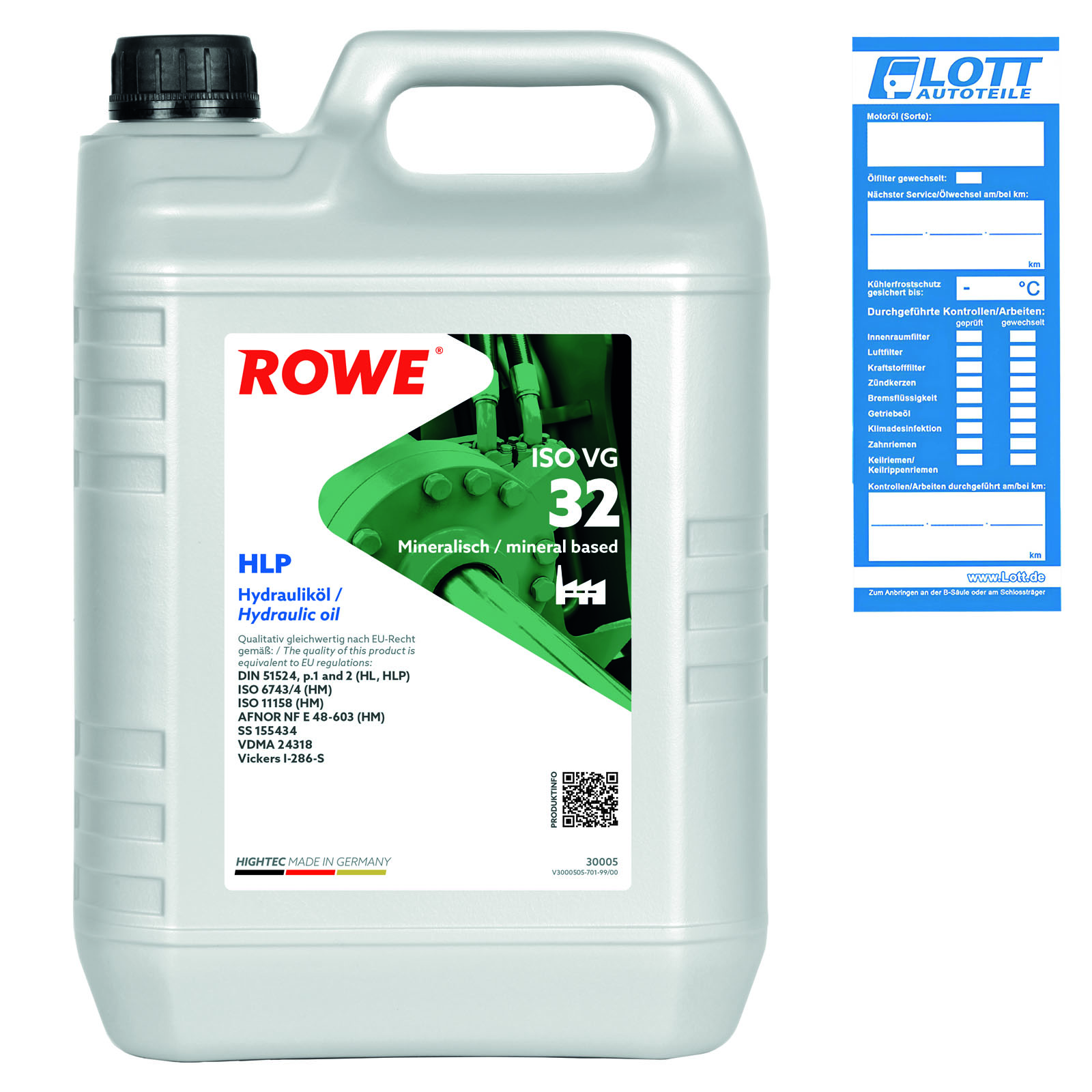 ROWE Schmiermittel 5L Liter HIGHTEC HLP 32