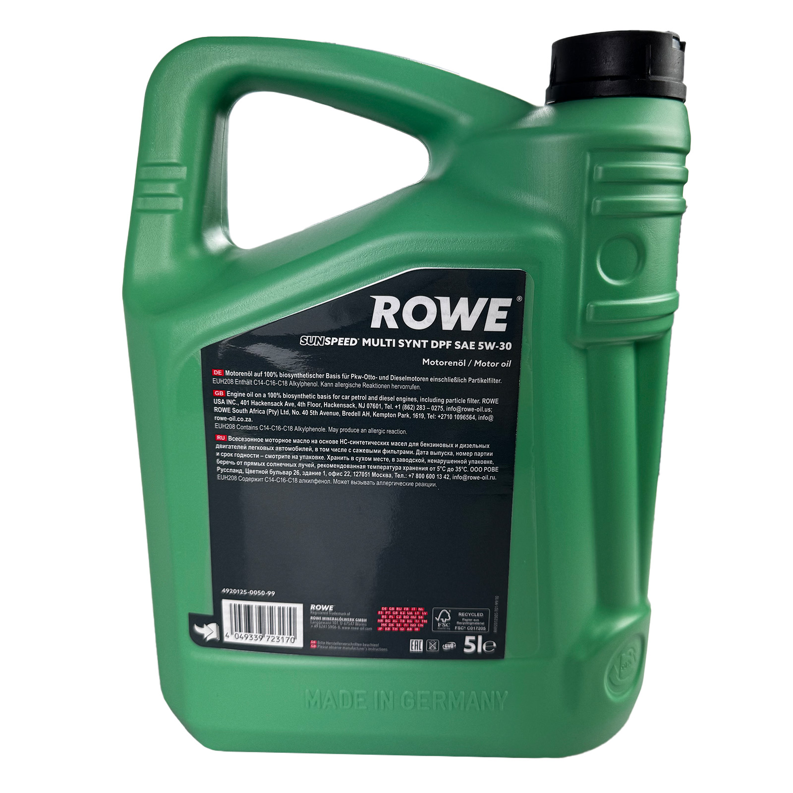 5L Rowe SUNSPEED MULTI SYNT DPF SAE 5W-30 Motorenöl ACEA C3 API SP/CF GM dexos2