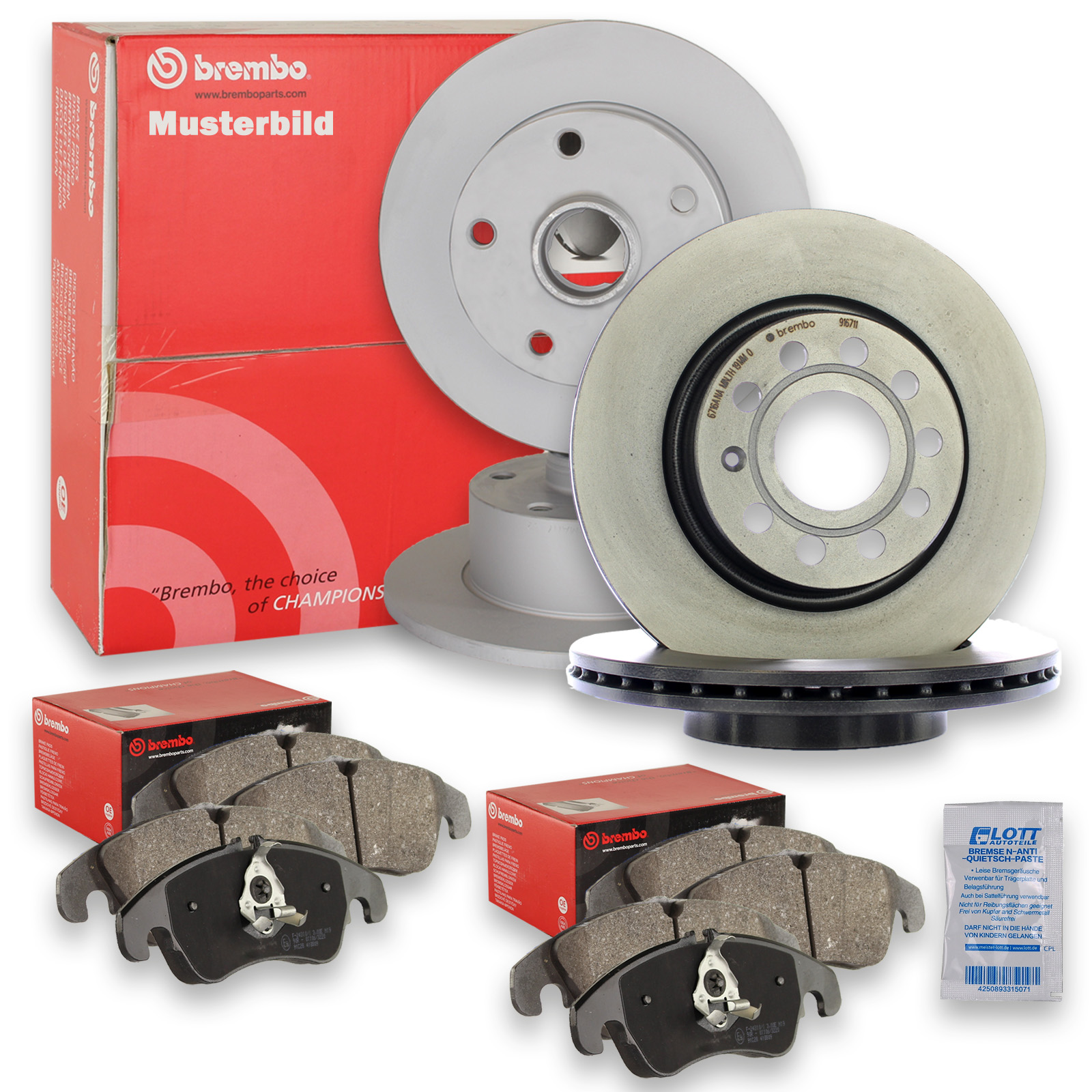 Brembo Bremsscheiben + Brembo Bremsbeläge