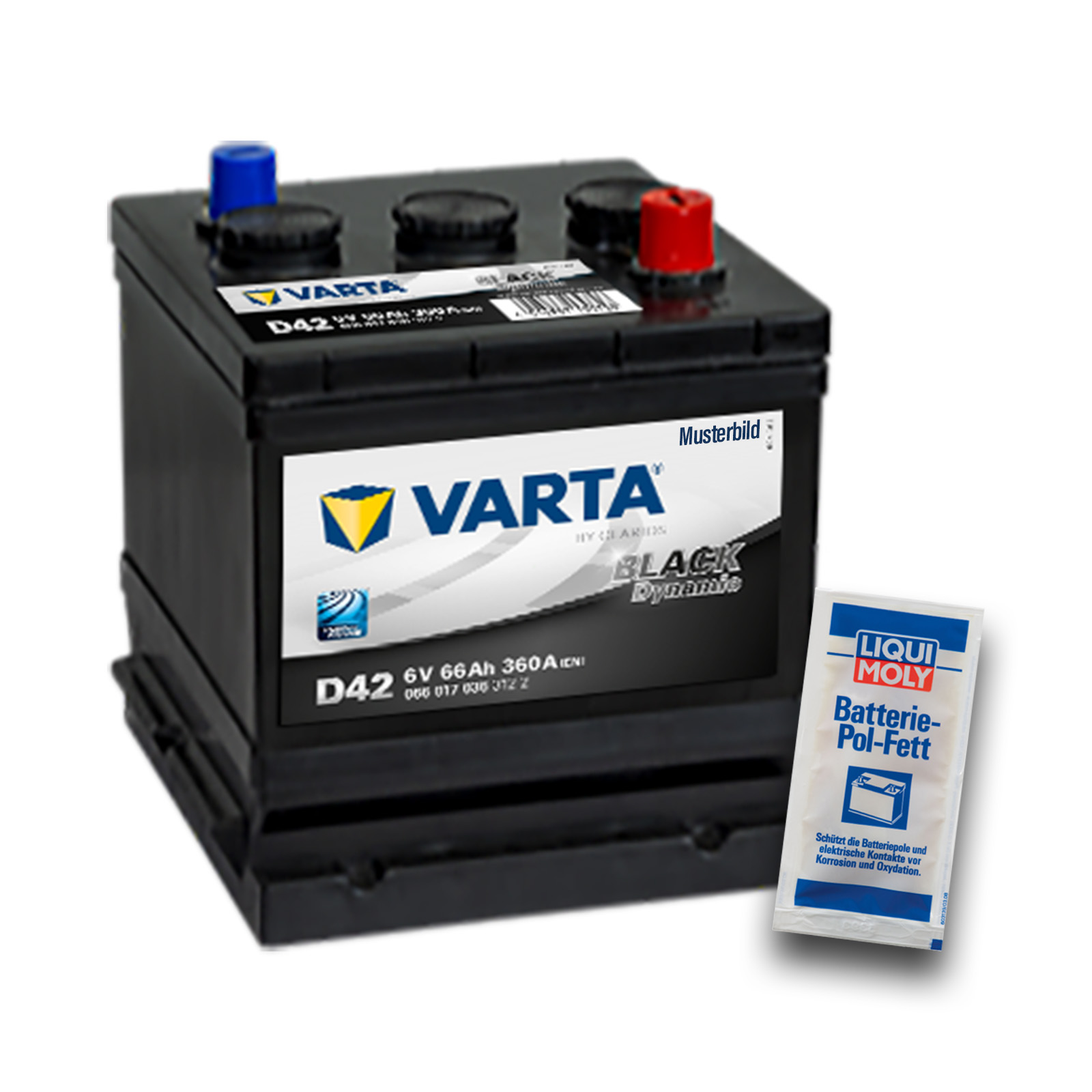 VARTA Starterbatterie + Batteriepolfett