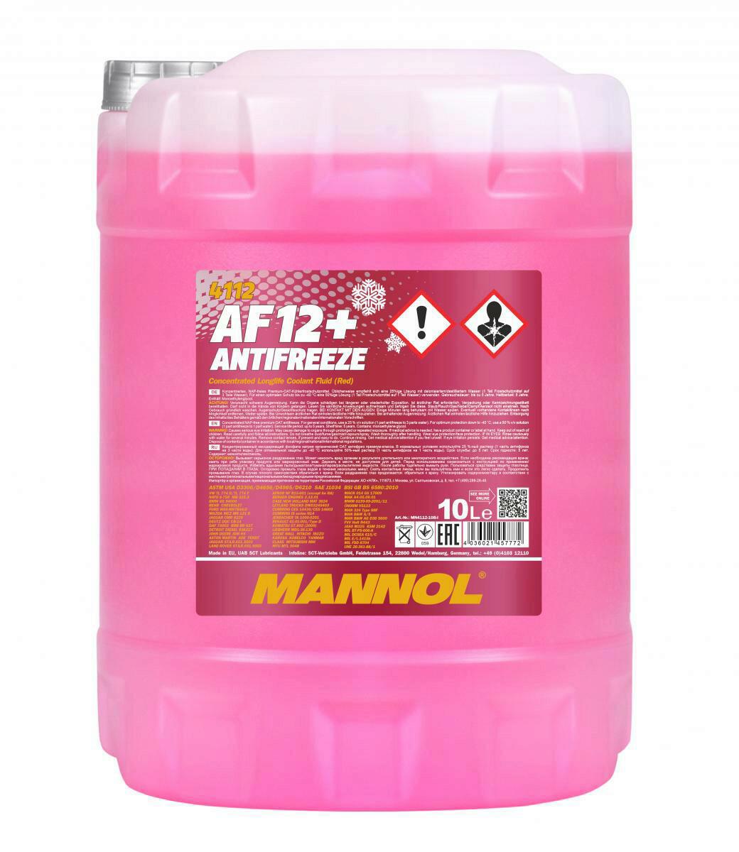 10L Mannol Kühlerfrostschutz AF12+ Longlife Rot G12+ Konzentrat