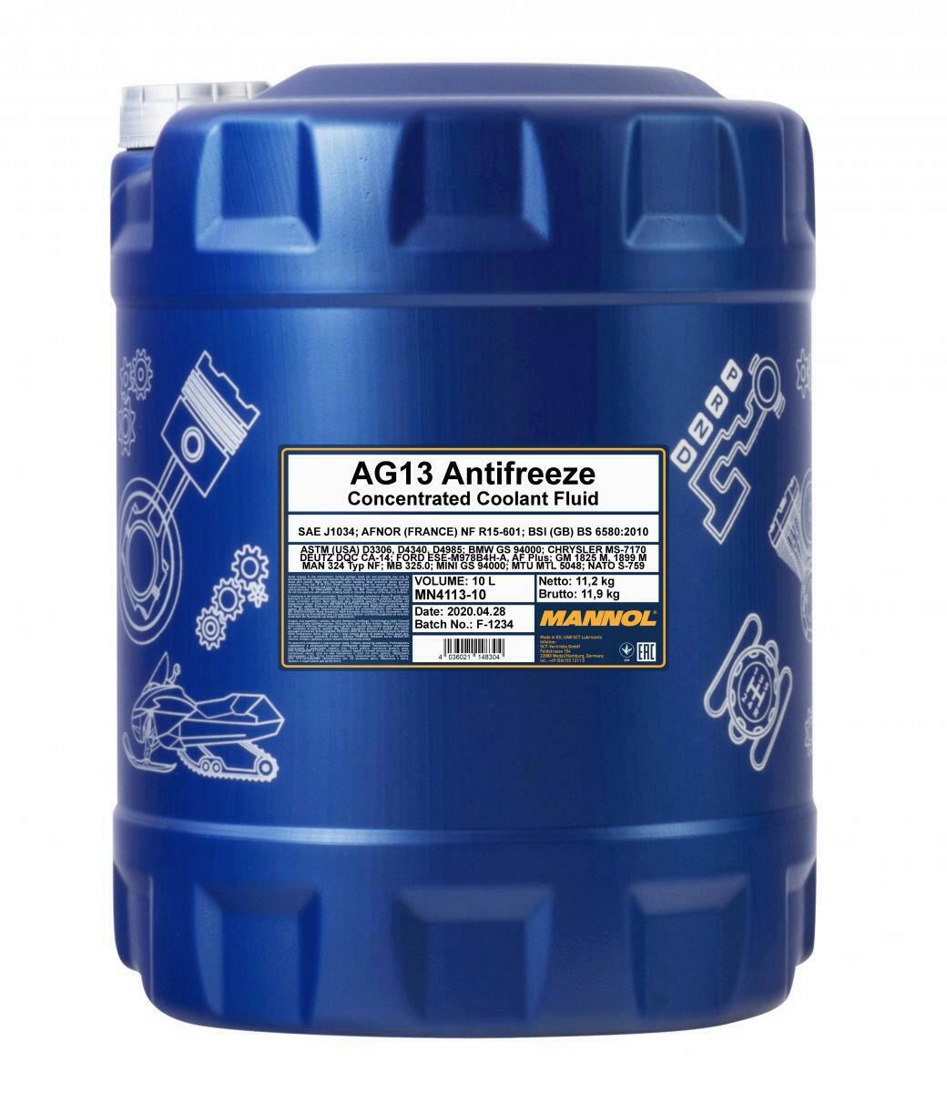 10L MANNOL Antifreeze AG13 Frostschutz Konzentrat Kühlerfrostschutz
