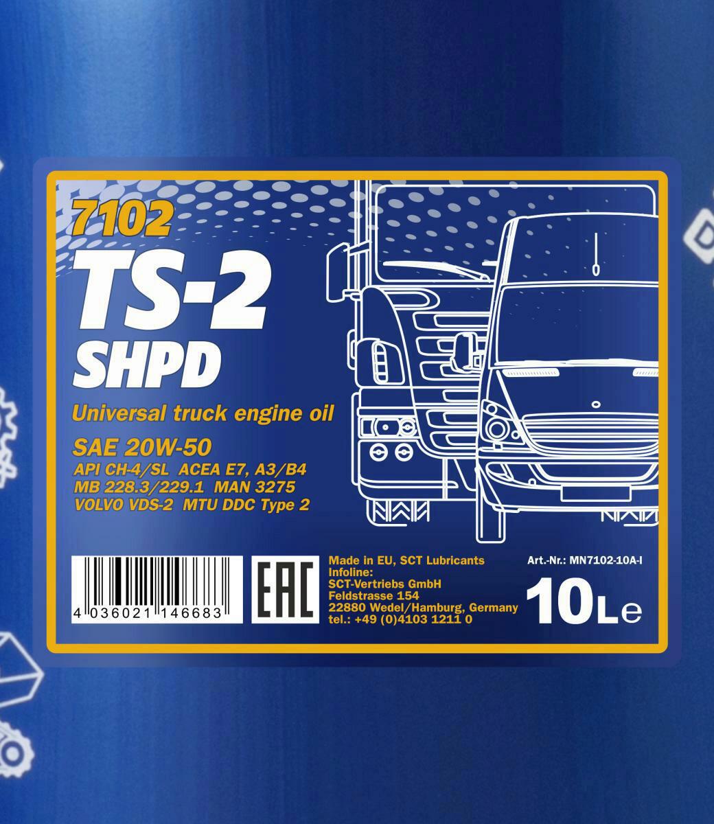 10L MANNOL TS-2 SHPD Motoröl Mehrbereichsöl