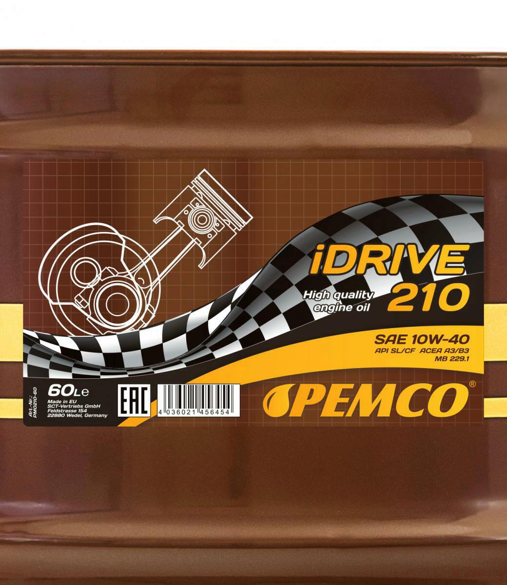 60L Pemco iDrive 210 Motoröl 10W-40