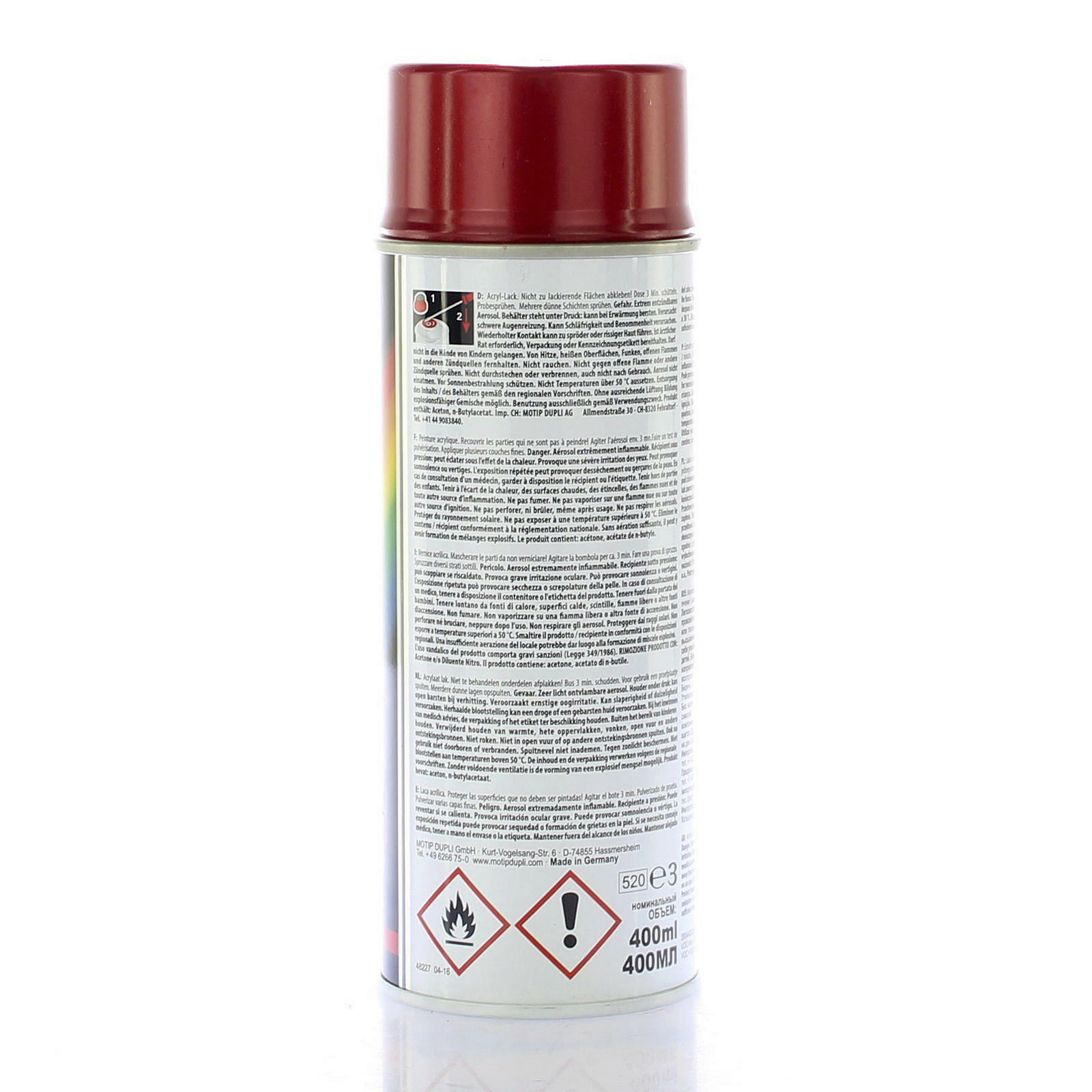 MOTIP Autolack Lackspray Metallic rot 400ml