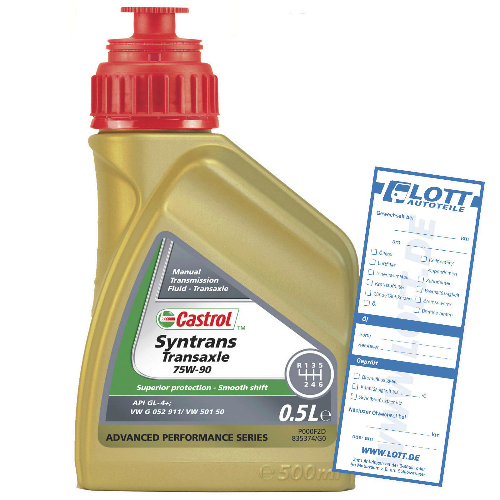 CASTROL Getriebeöladditiv SYNTRANS TRANSAXLE 75W-90 500ml