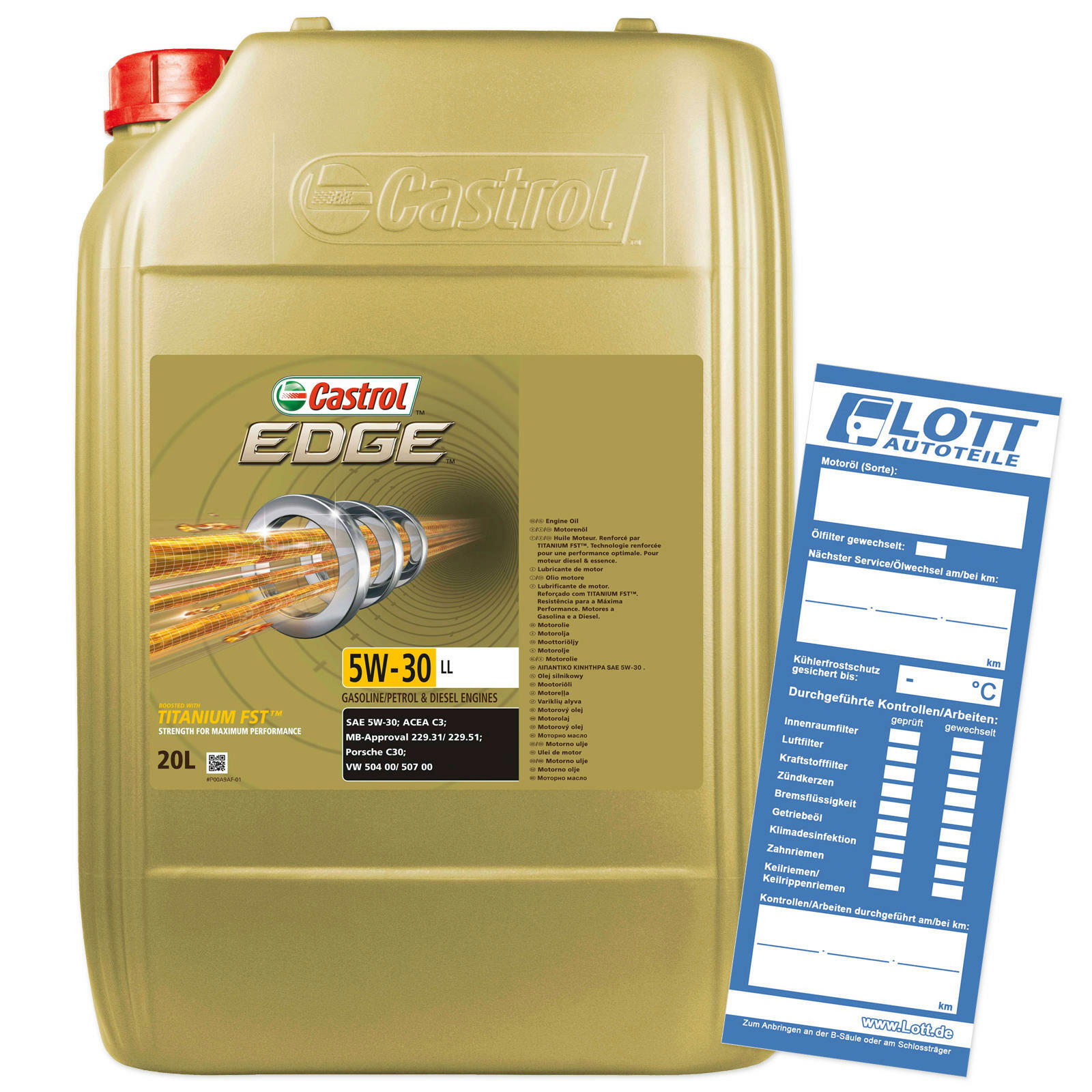 CASTROL Motoröl EDGE LL 5W-30 20L