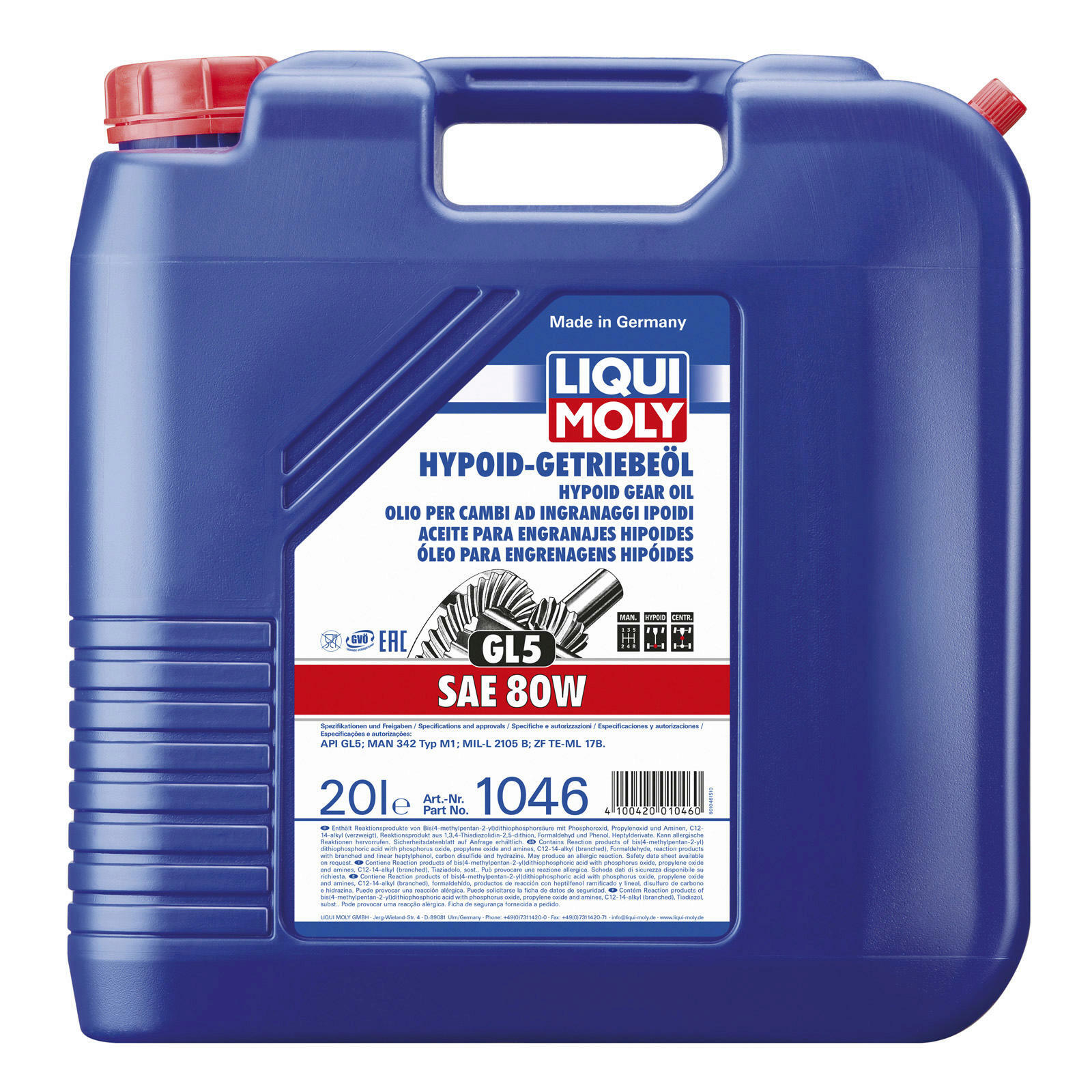 Liqui Moly Hypoidgetriebeöl SAE 80W 20L