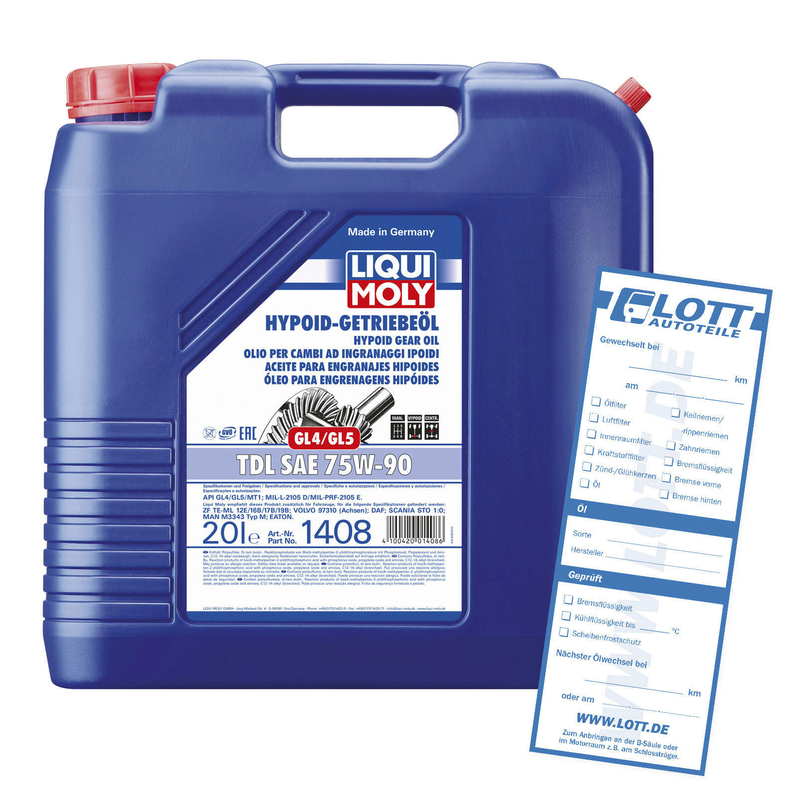 Liqui Moly Hypoidgetriebeöl TDL SAE 75W-90 20L