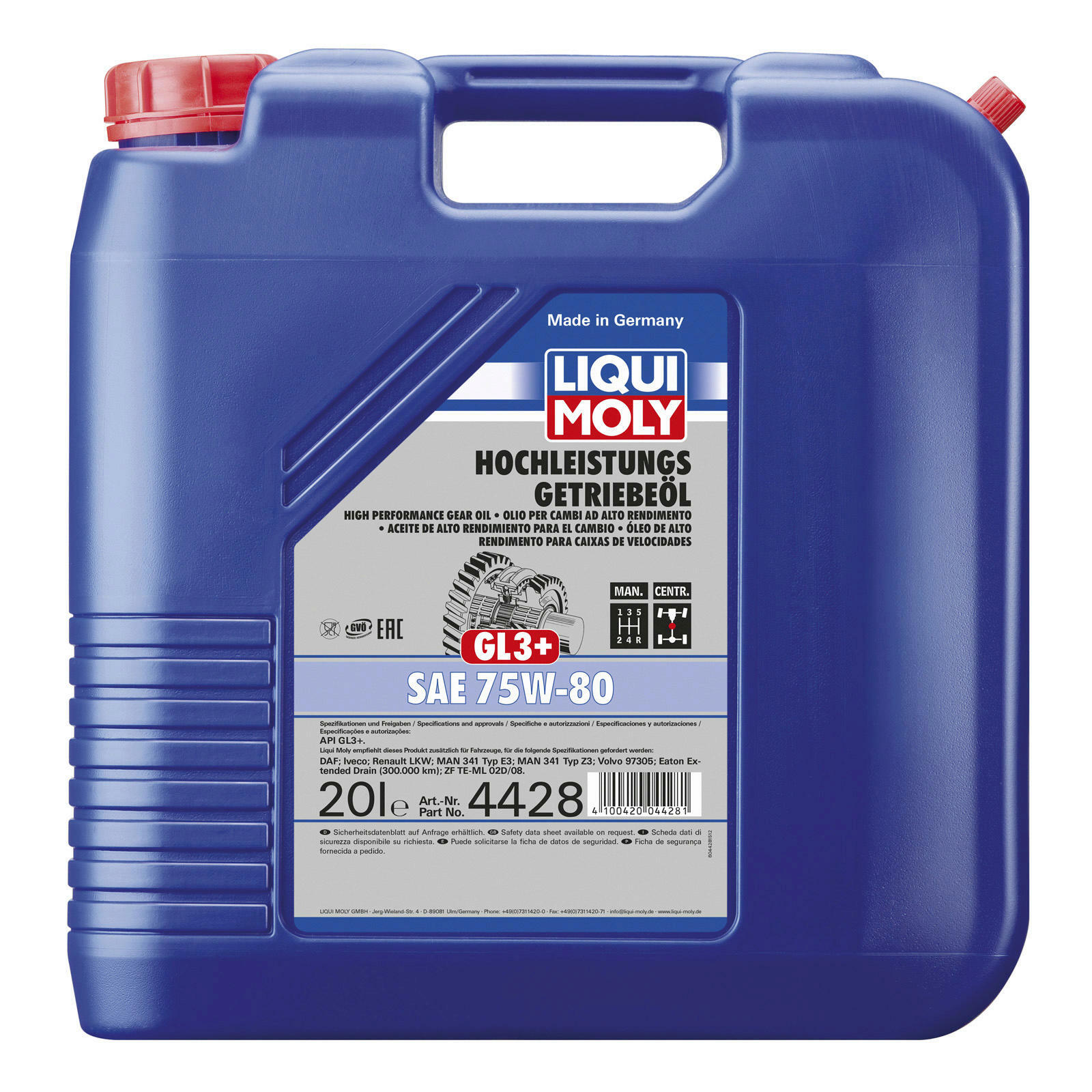 Liqui Moly Hochleistungsgetriebeöl SAE 75W-80 20L