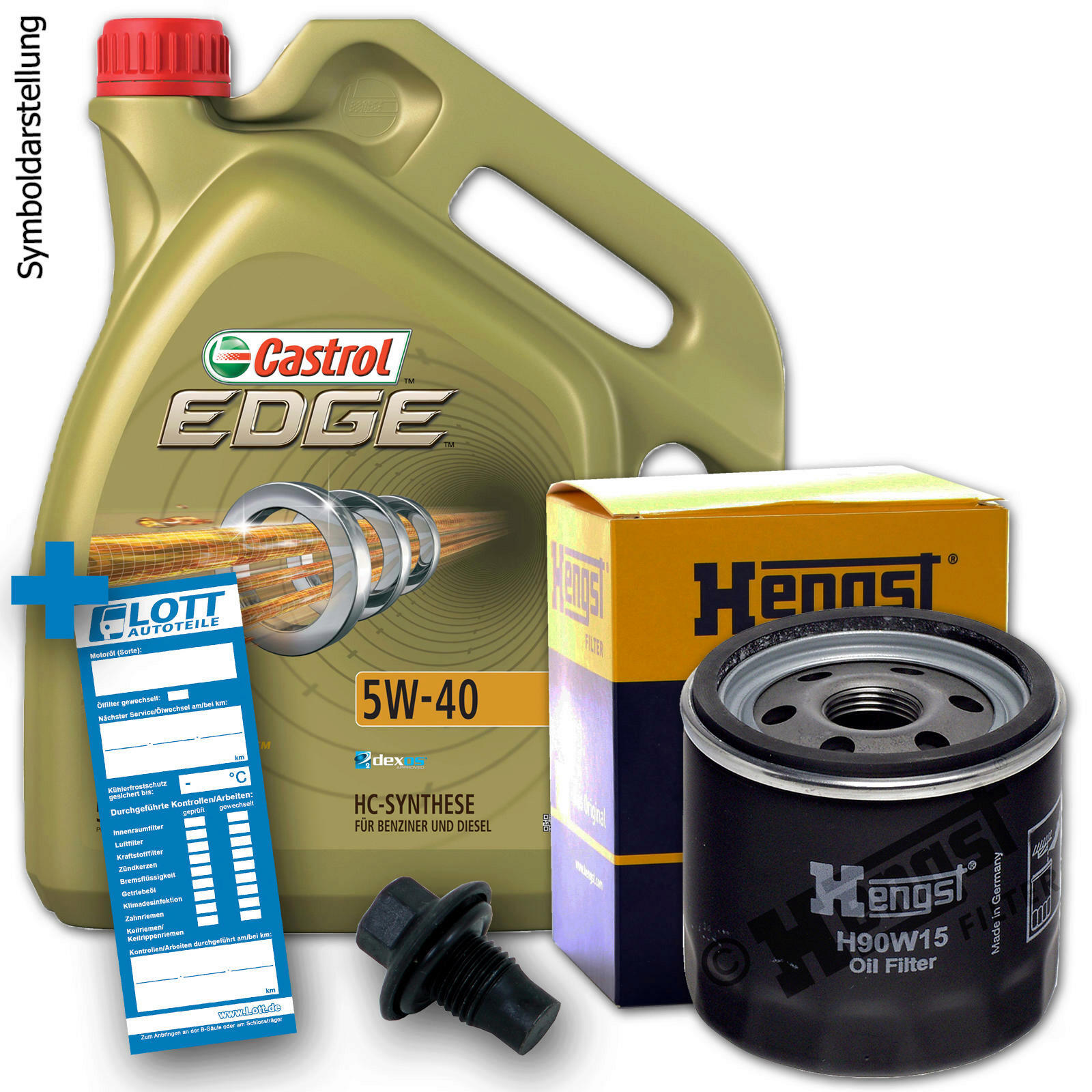 &Ouml;lwechsel Set Castrol Motor&ouml;l + Hengst &Ouml;lfilter