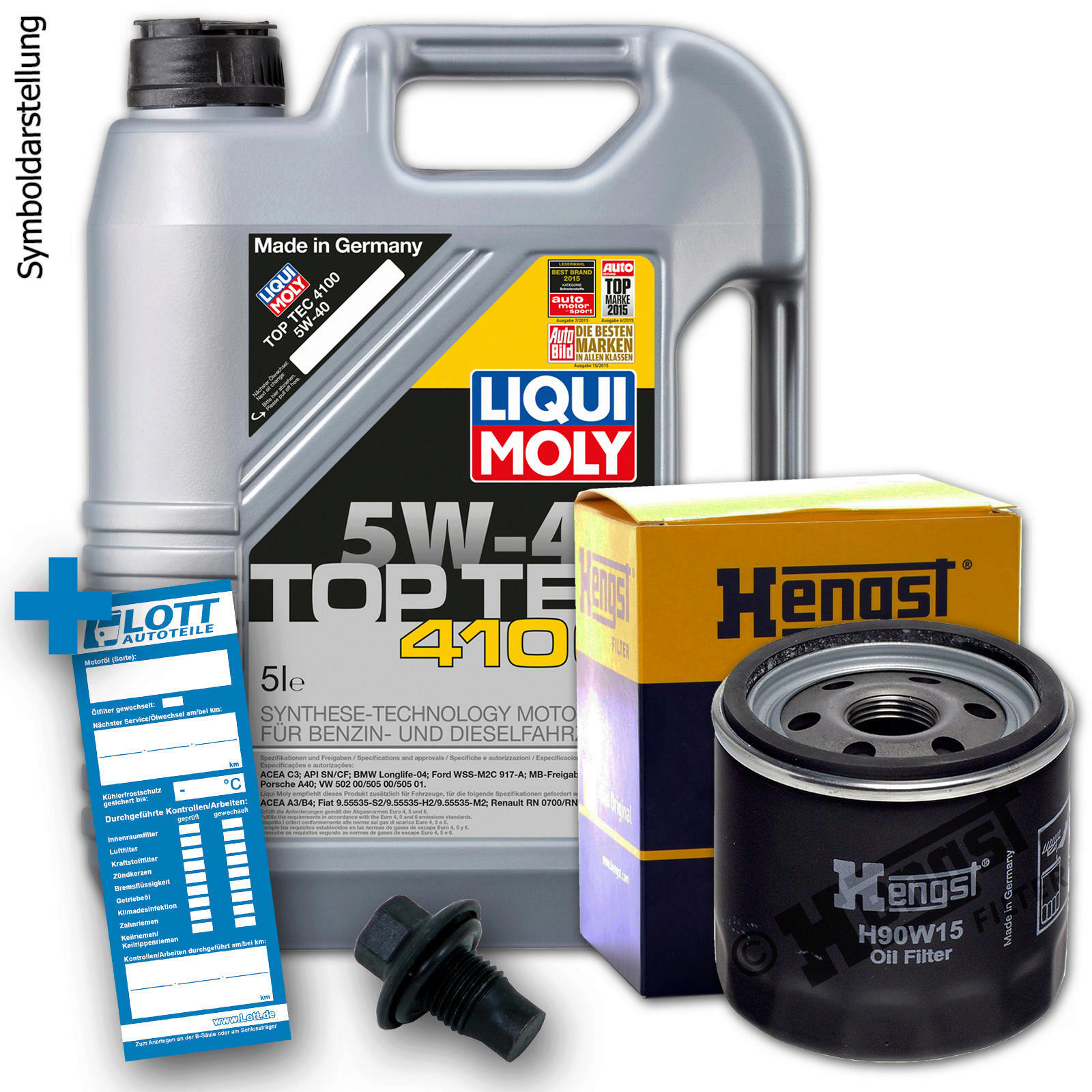 Ölwechsel Set 5L 5W40 Öl Motoröl LIQUI MOLY + HENGST Ölfilter