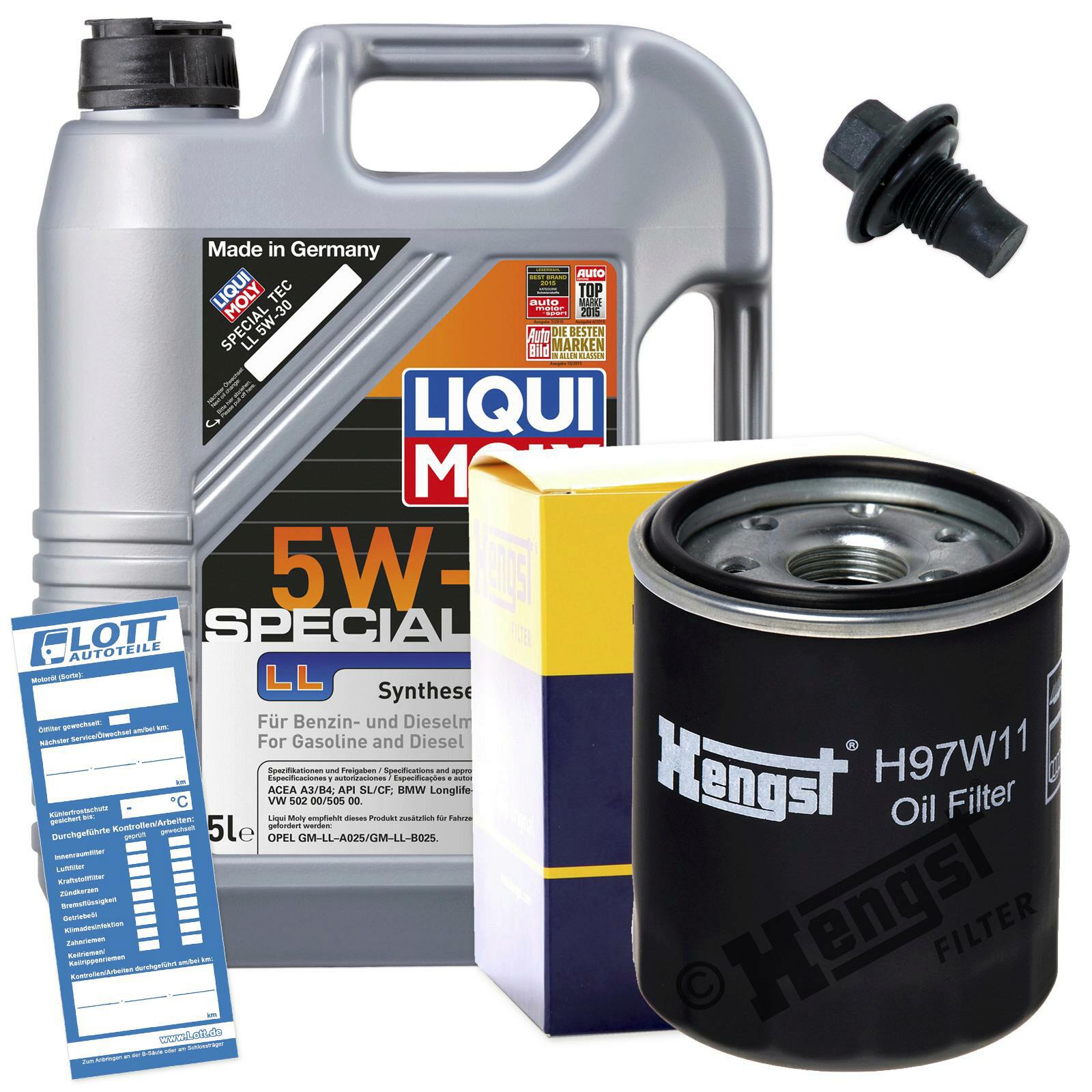 Ölwechsel Set 5L 5W30 Öl Motoröl LIQUI MOLY + HENGST Ölfilter