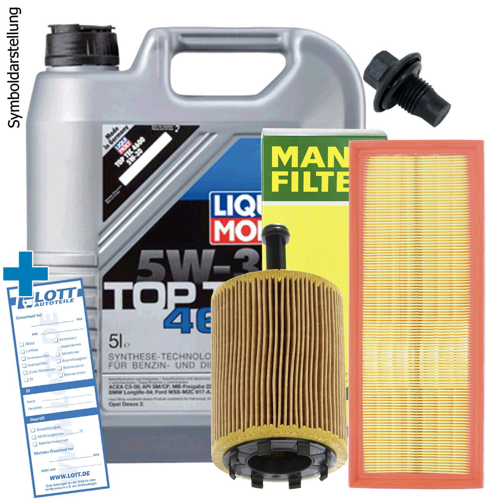 Liqui Moly Motoröl + Ölfilter + Luftfilter + Ablassschraube