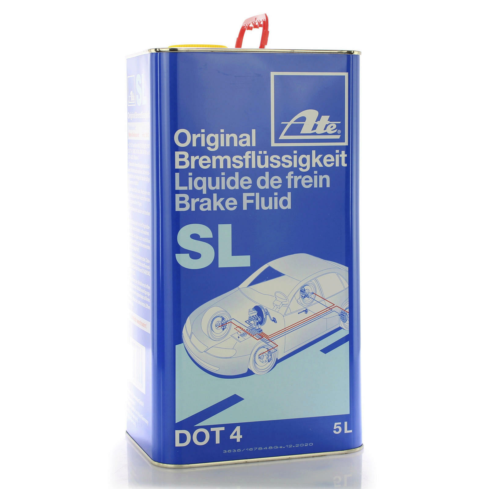 2x ORIGINAL ATE Bremsflüssigkeit Brake Fluid SL DOT4 5 Liter // 03.9901-5803.2