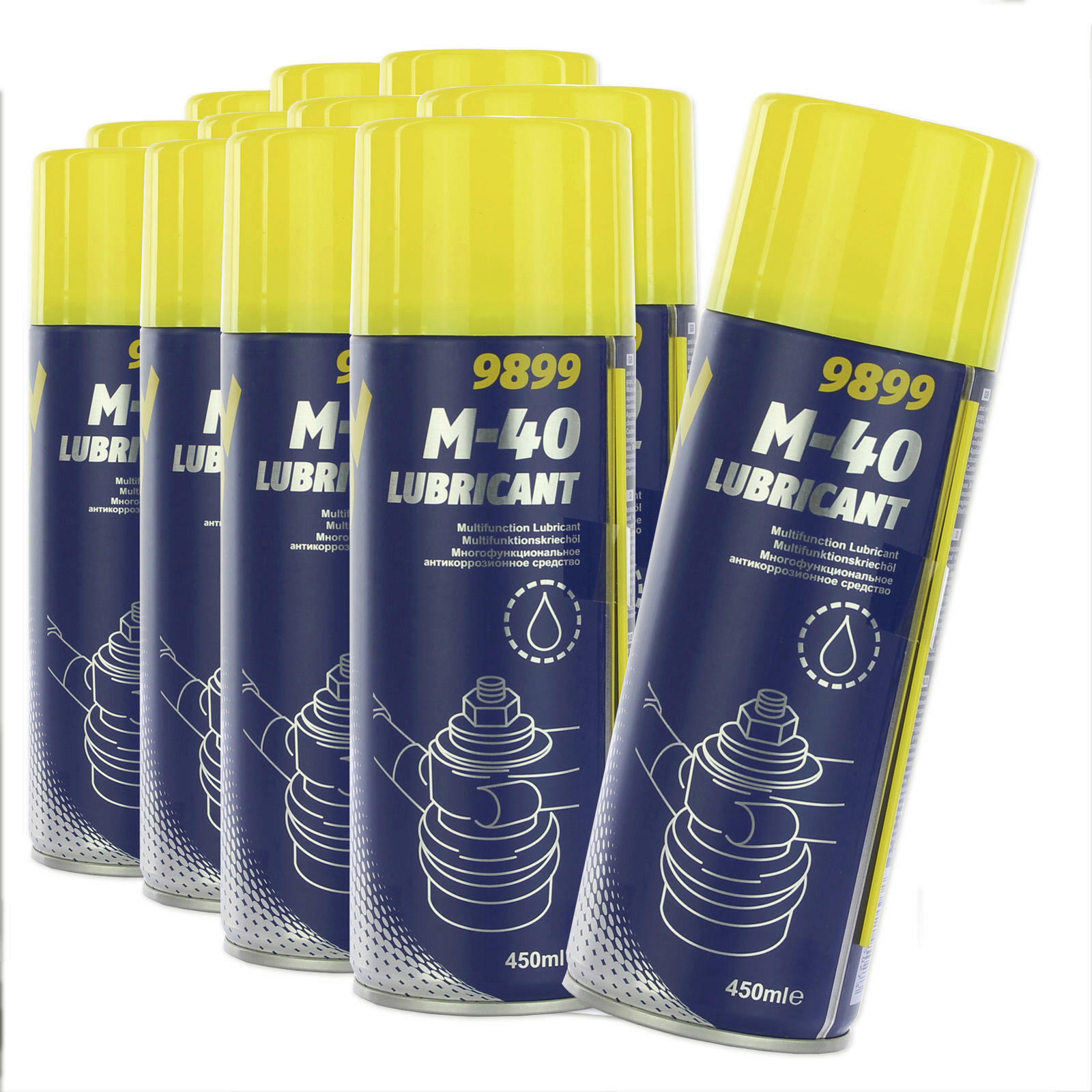 12x 450ml MANNOL Multifunktionsöl M-40 Rostlöser Korrosionsschutz Kriechöl 9899