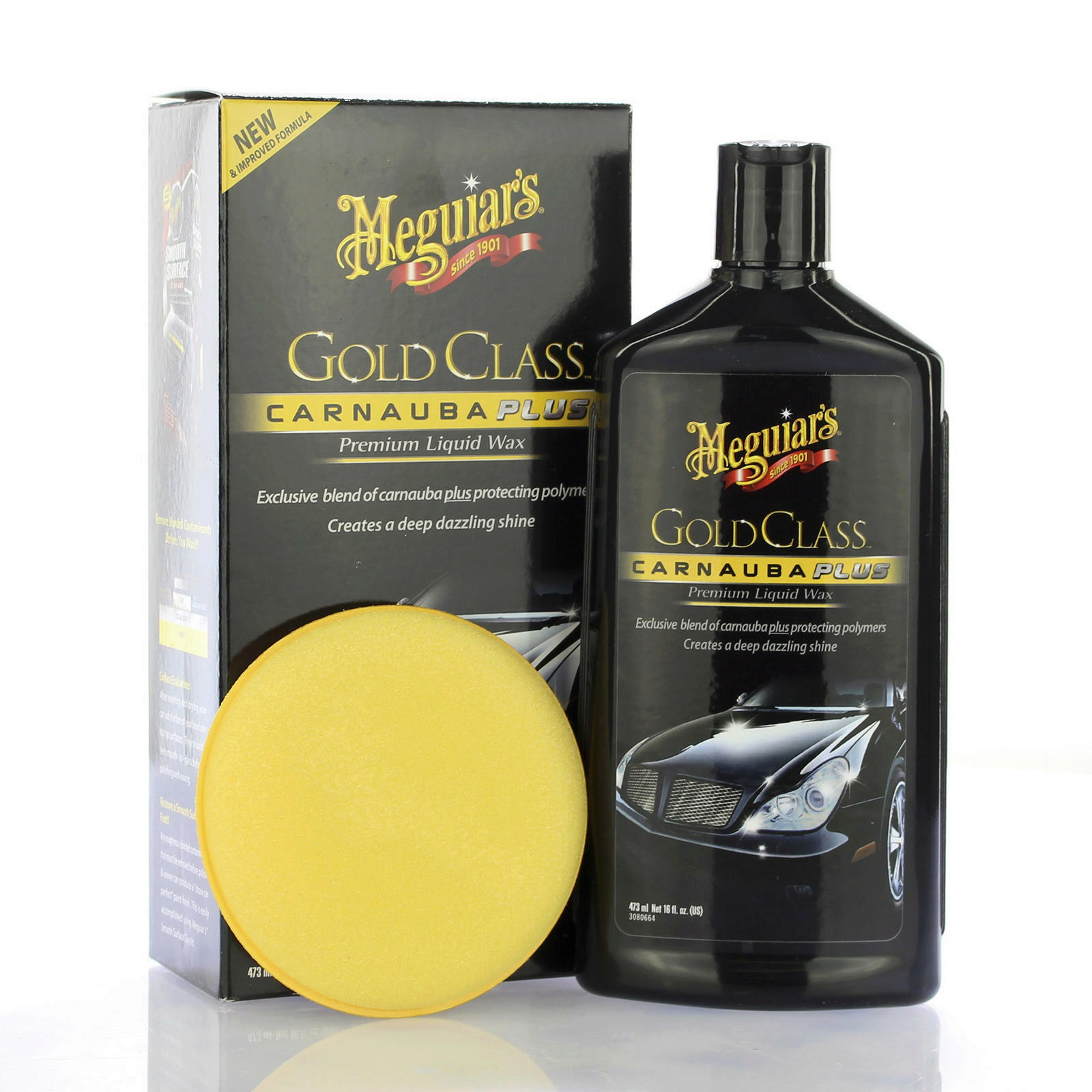 3x Meguiars Gold Class Carnauba Plus Premium Wax Liquid 473ml Autowachs G7016EU