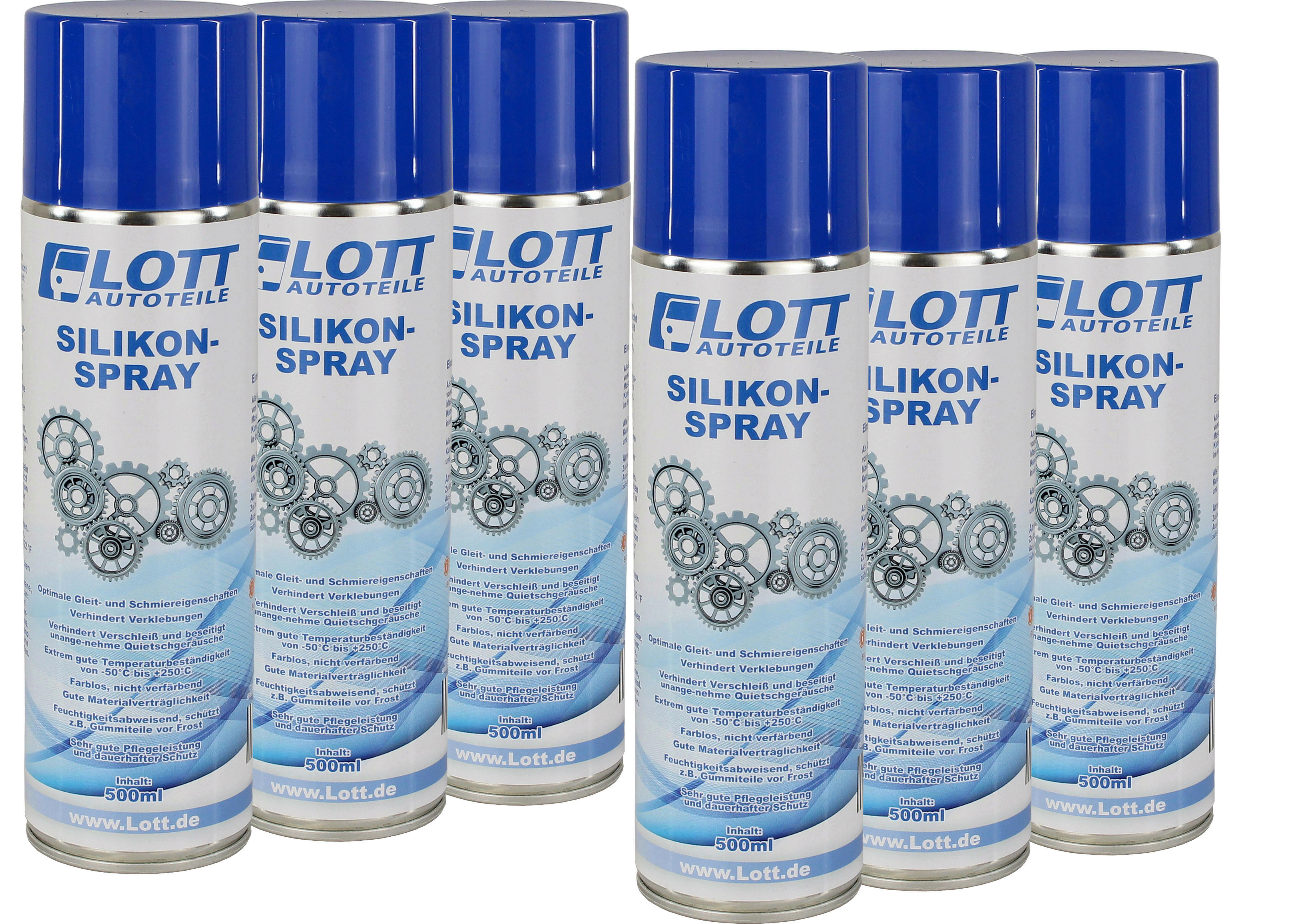 6x Lott Silikonspray 500ml