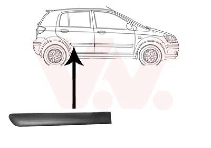 VAN WEZEL Trim/Protective Strip, door