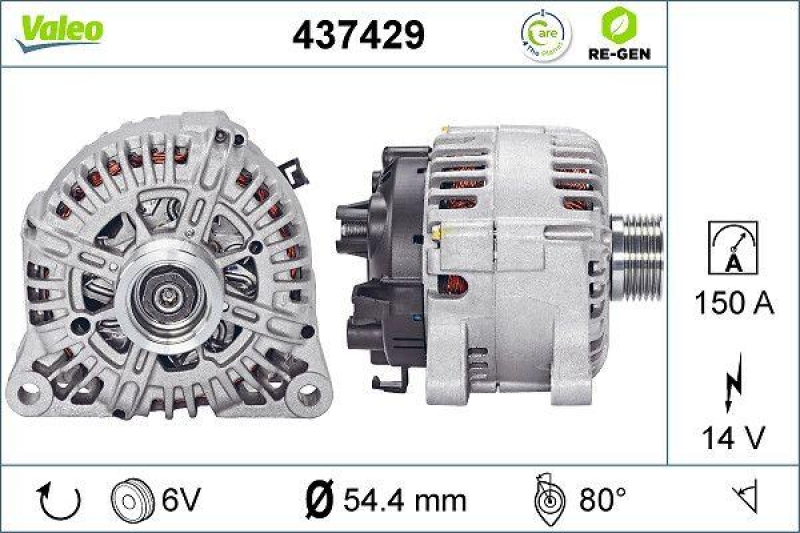 VALEO Alternator VALEO RE-GEN REMANUFACTURED