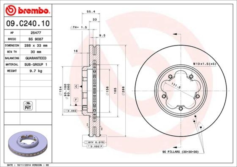 Brembo Bremsscheiben + Brembo Brembeläge