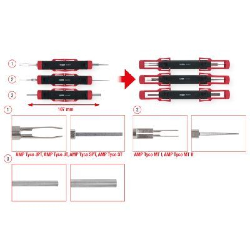 KS TOOLS Entriegelungswerkzeug, Flach-/Rundstecker